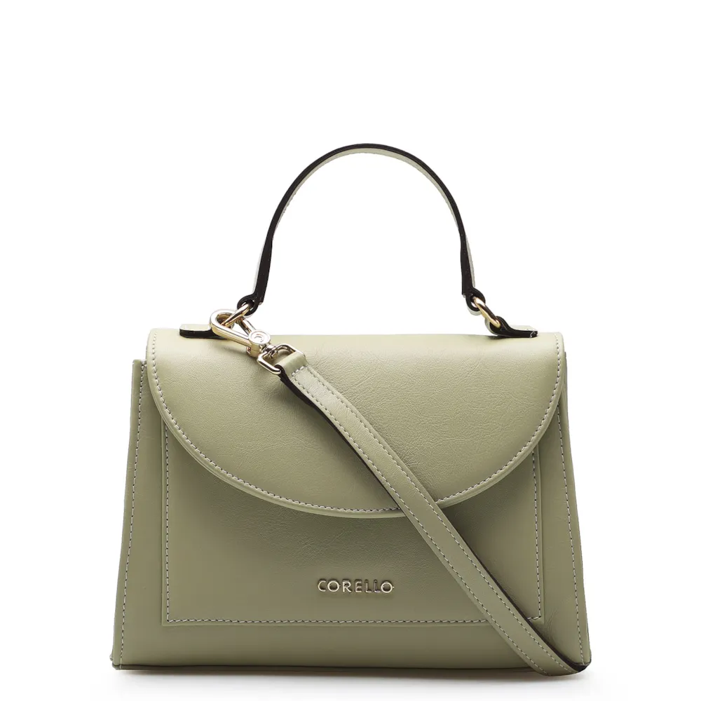 Bolsa De Mão Couro Verde