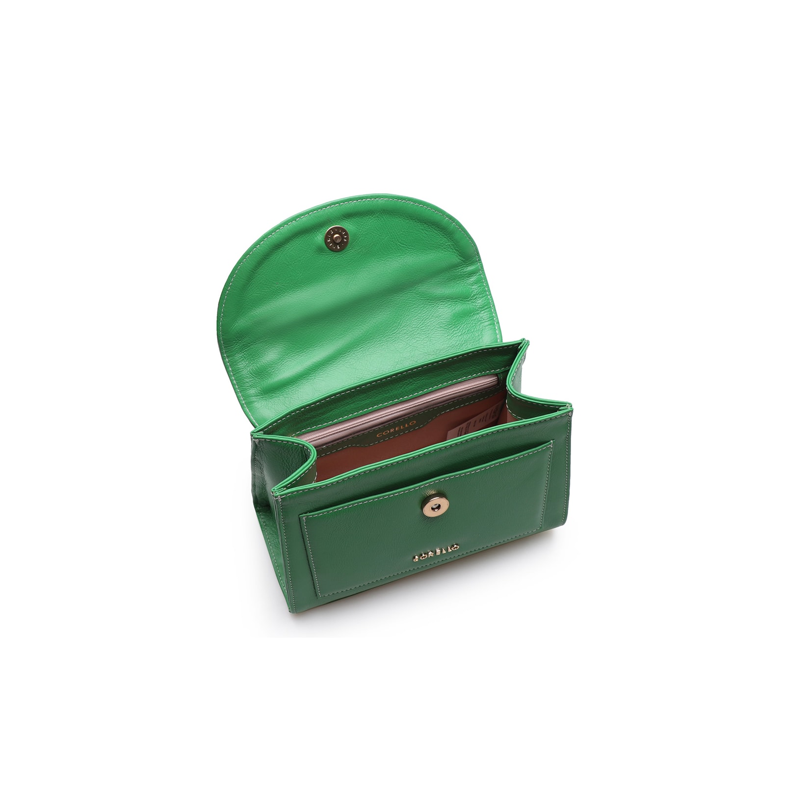 Bolsa De Mão Couro Verde