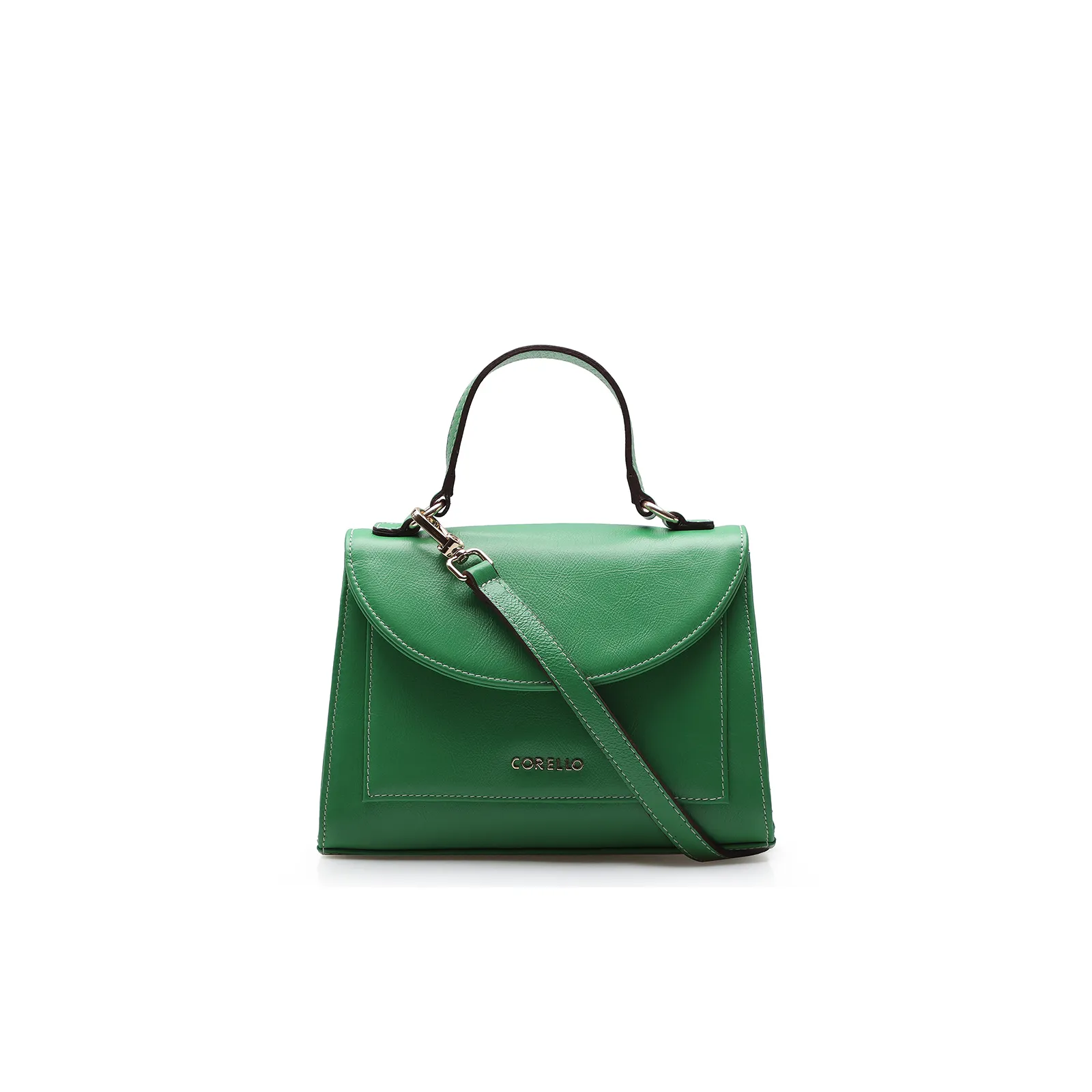 Bolsa De Mão Couro Verde