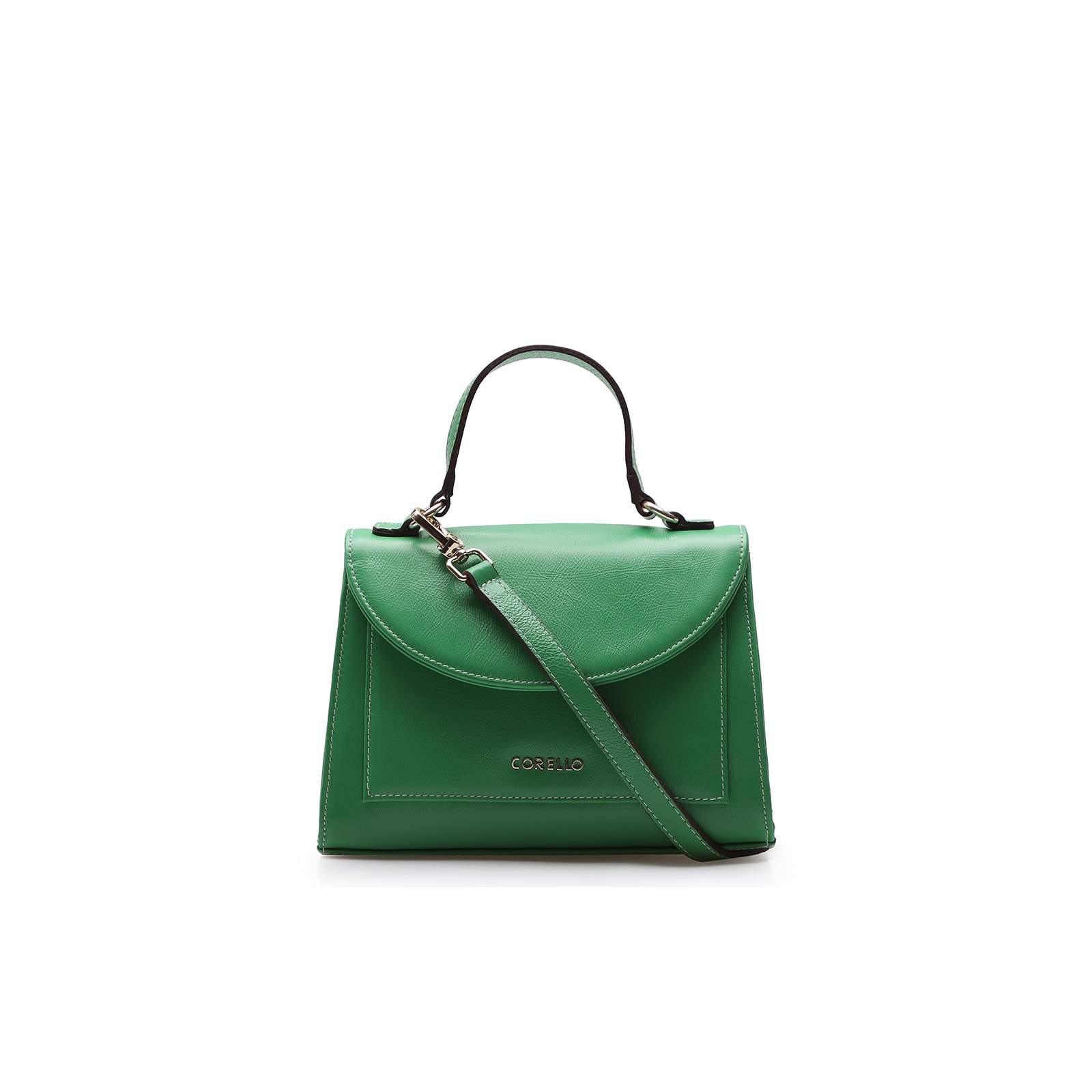 Bolsa De Mão Couro Verde