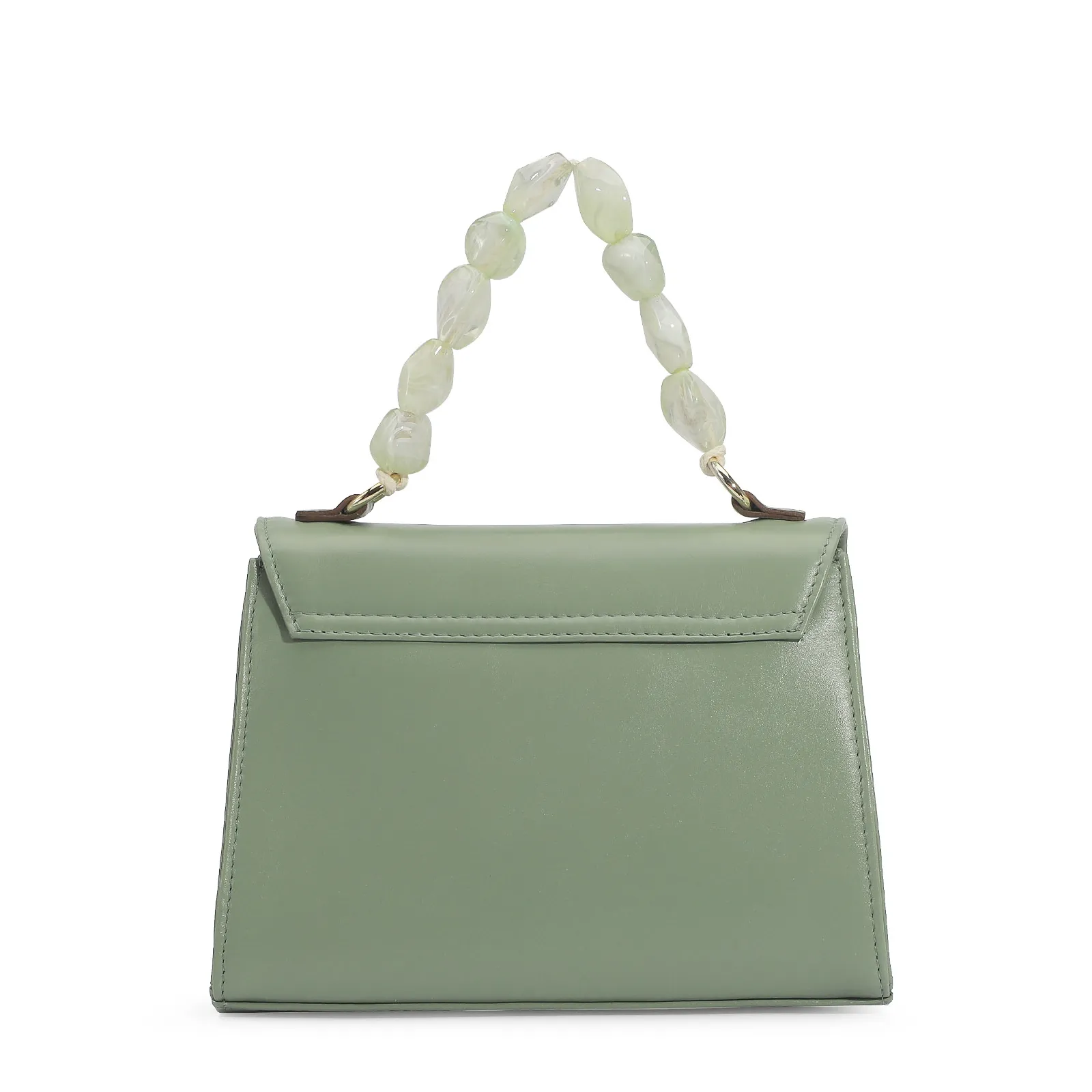 Bolsa De Mão Couro Verde