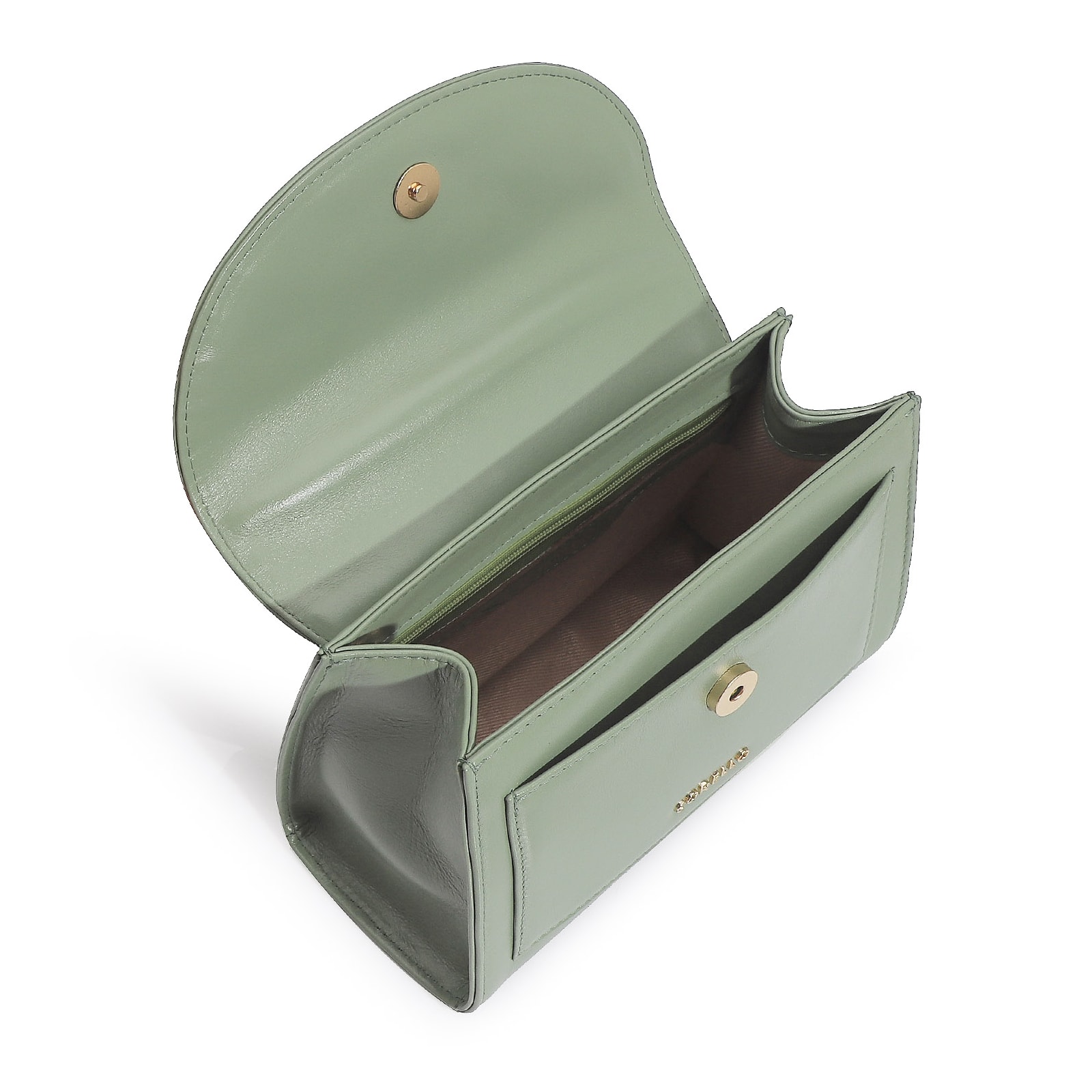 Bolsa De Mão Couro Verde
