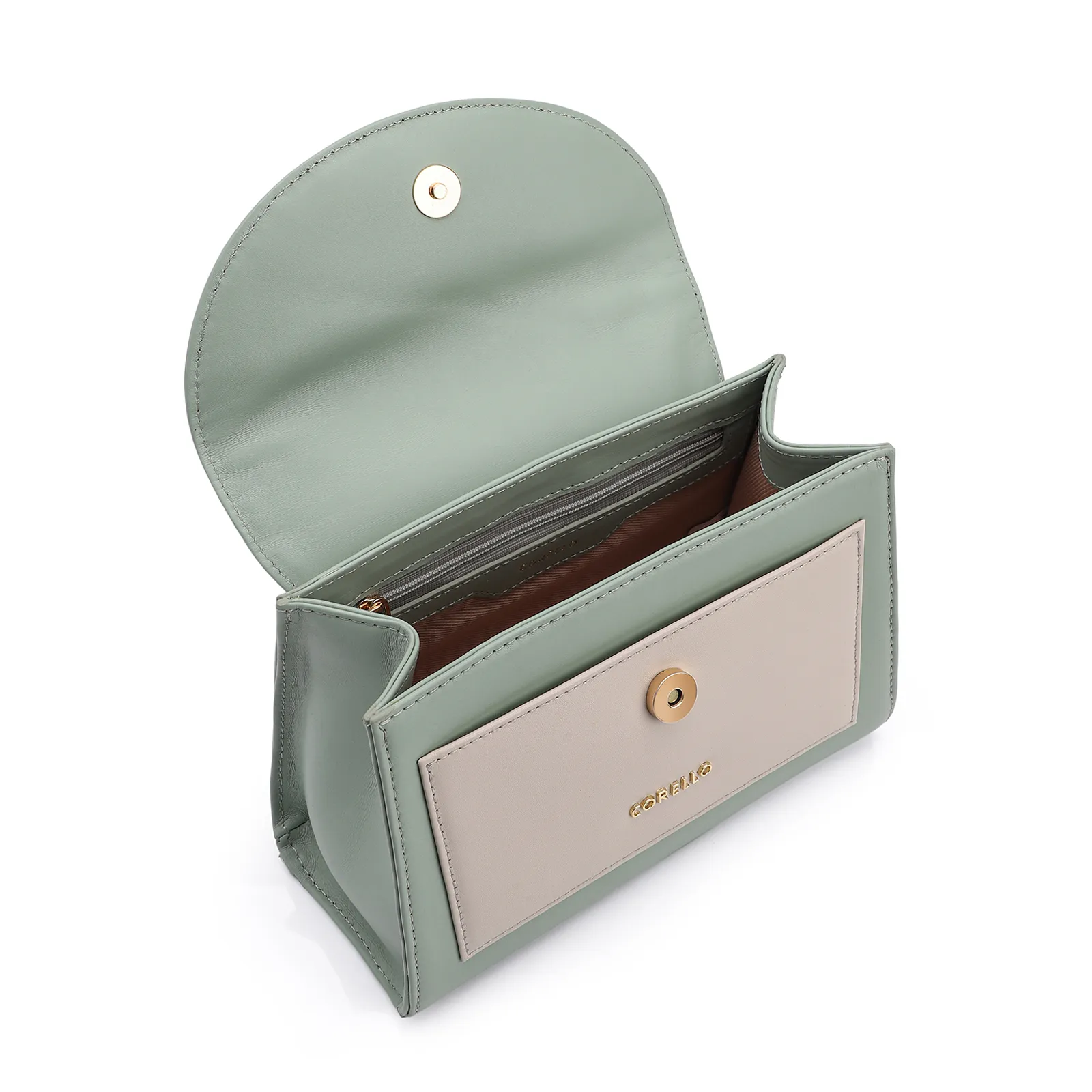Bolsa De Mão Couro Verde