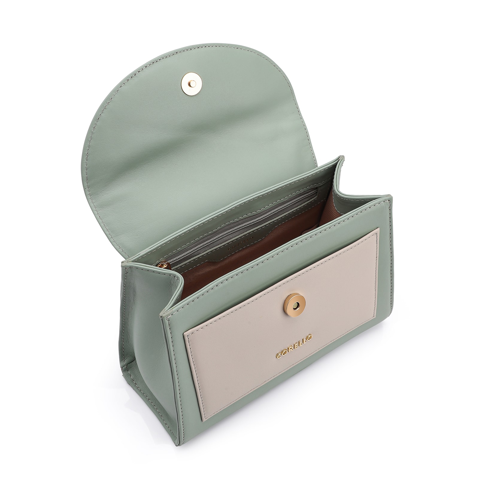 Bolsa De Mão Couro Verde