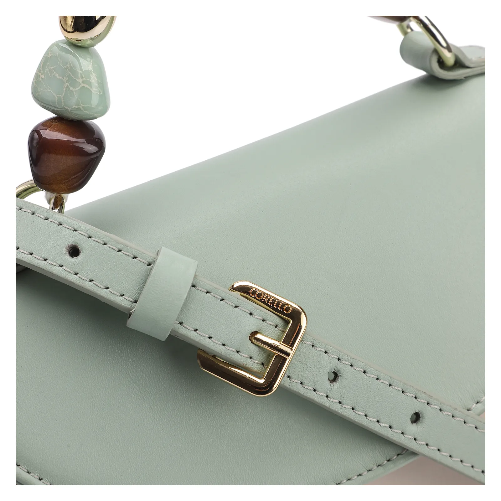 Bolsa De Mão Couro Verde
