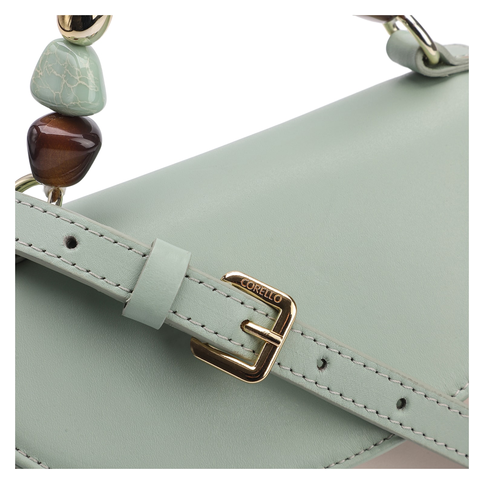 Bolsa De Mão Couro Verde