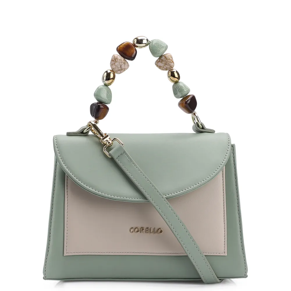 Bolsa De Mão Couro Verde