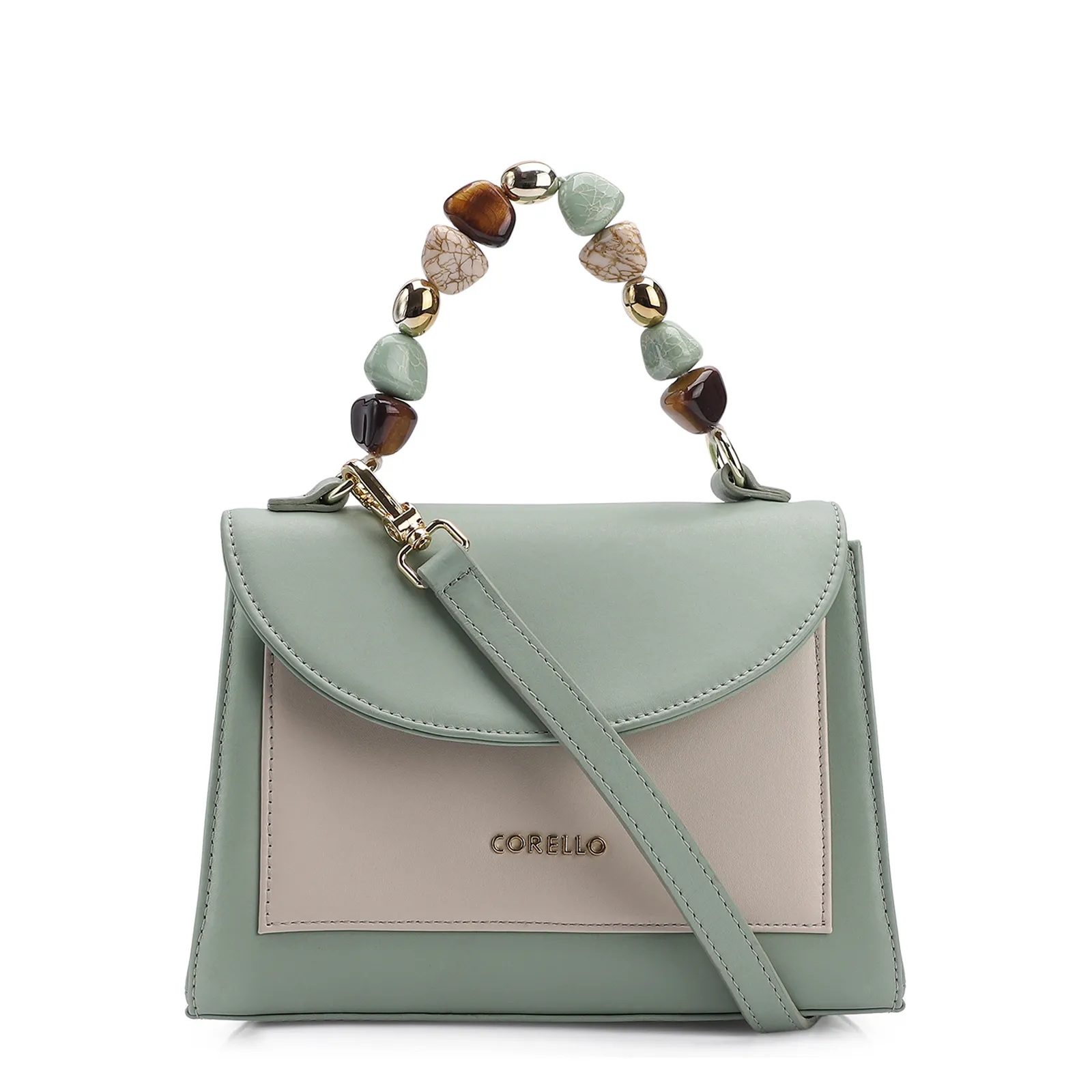 Bolsa De Mão Couro Verde