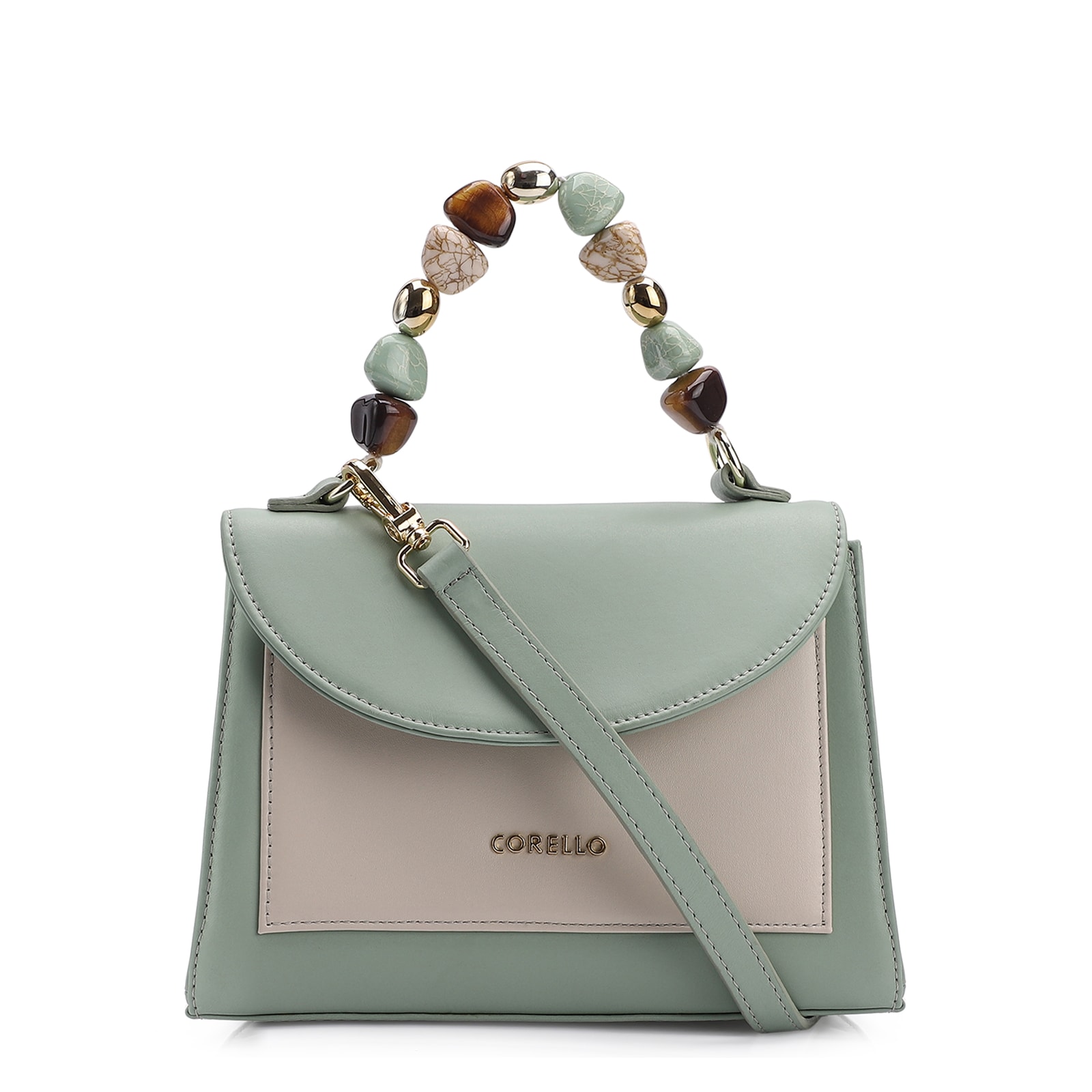 Bolsa De Mão Couro Verde