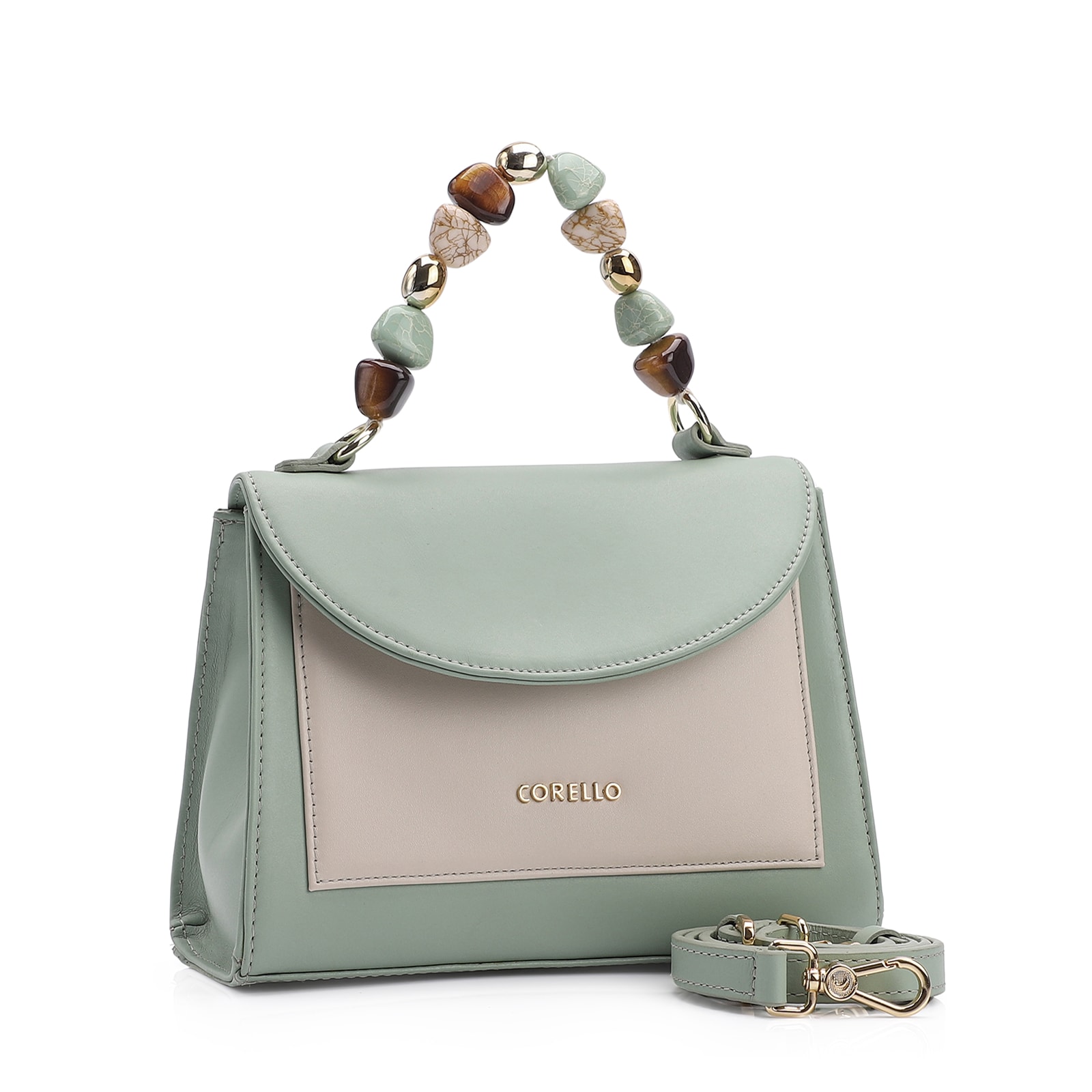 Bolsa De Mão Couro Verde