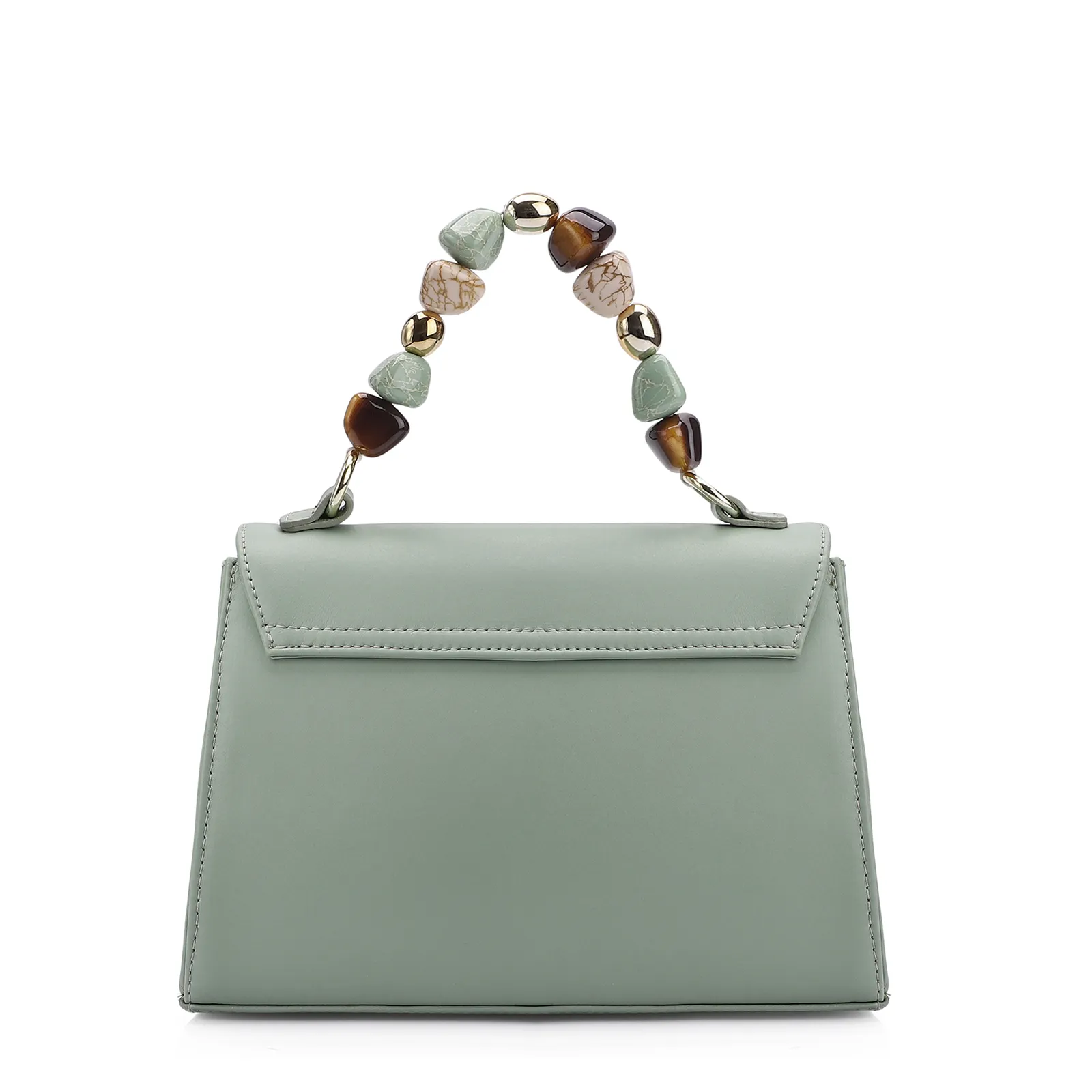 Bolsa De Mão Couro Verde