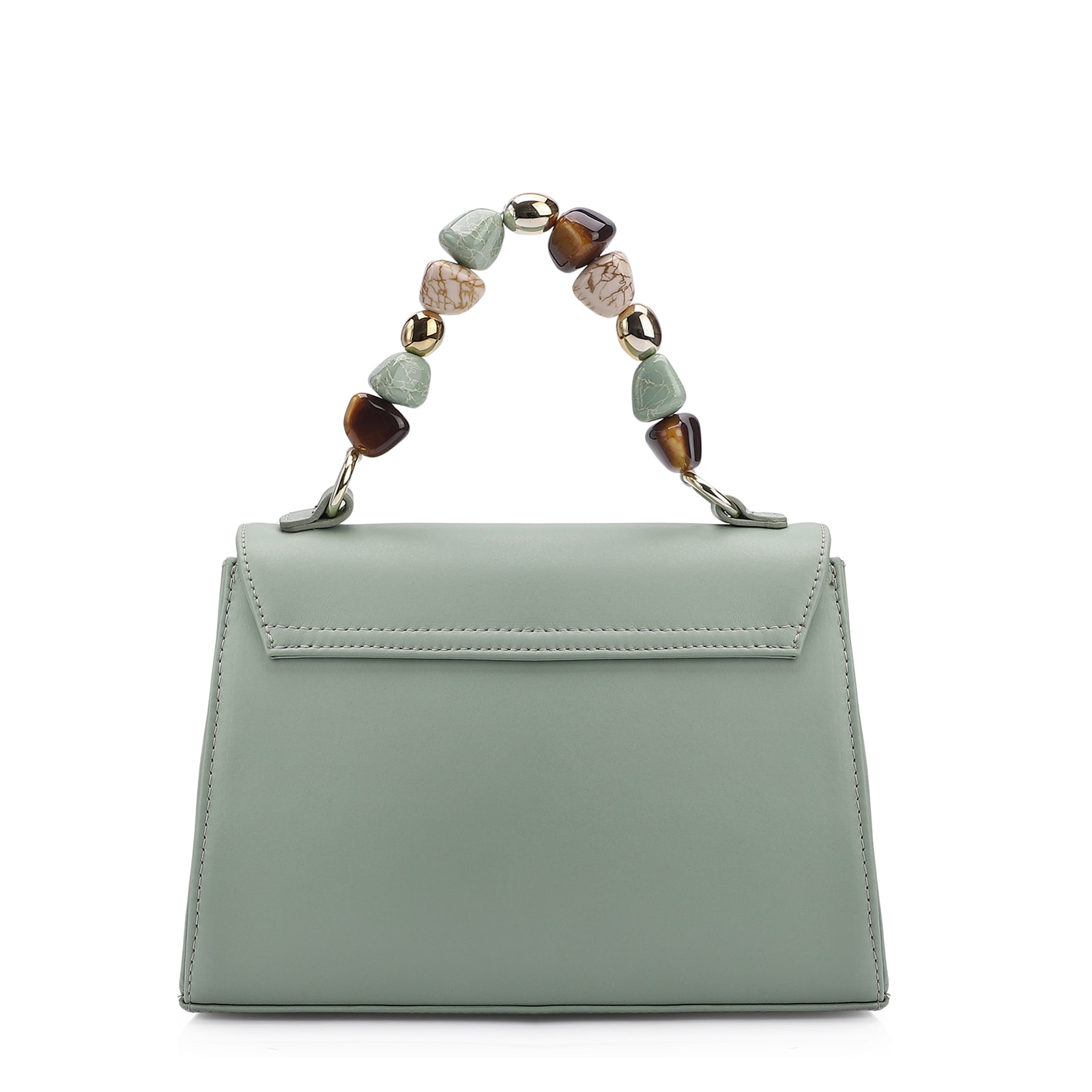 Bolsa De Mão Couro Verde