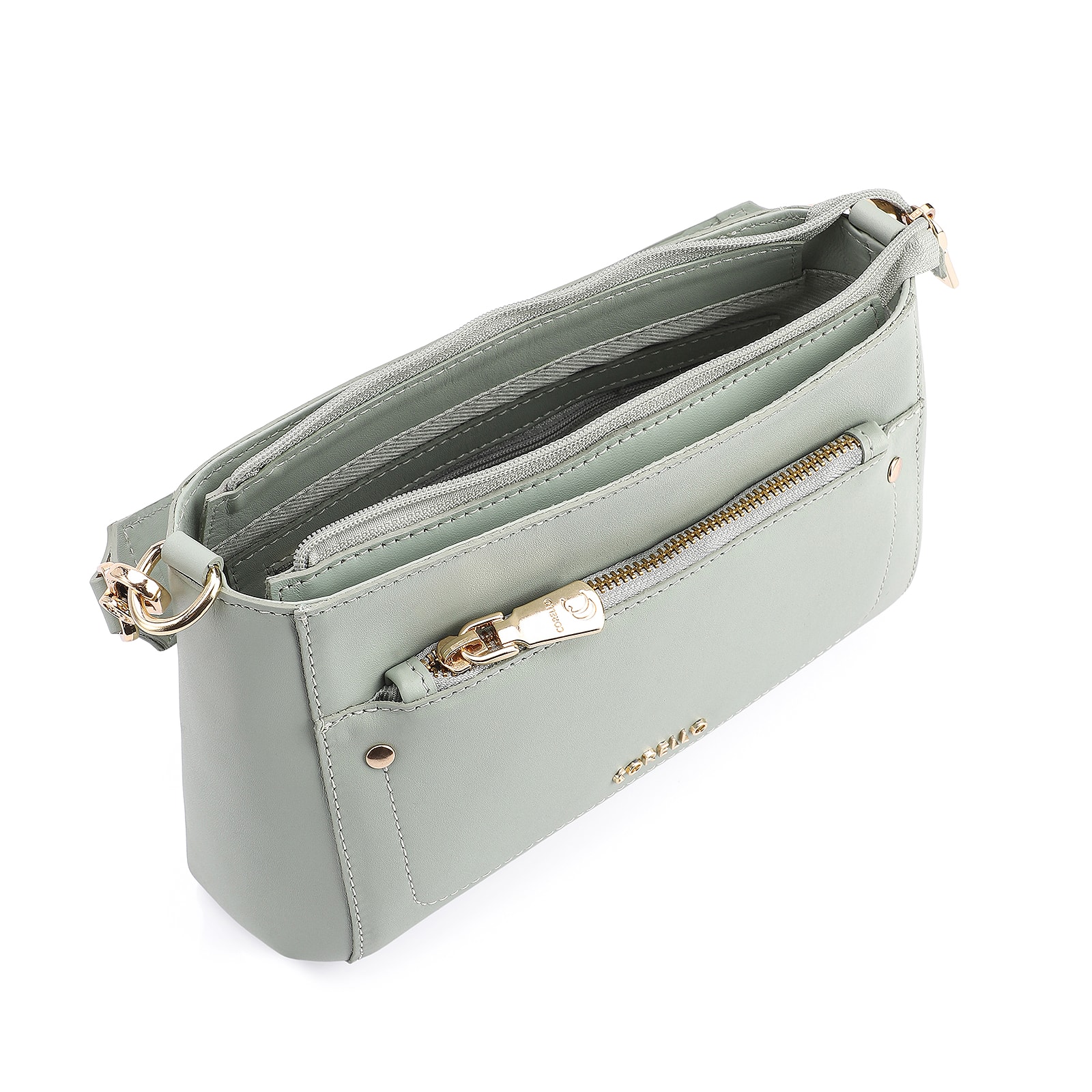 Bolsa De Mão Couro Verde