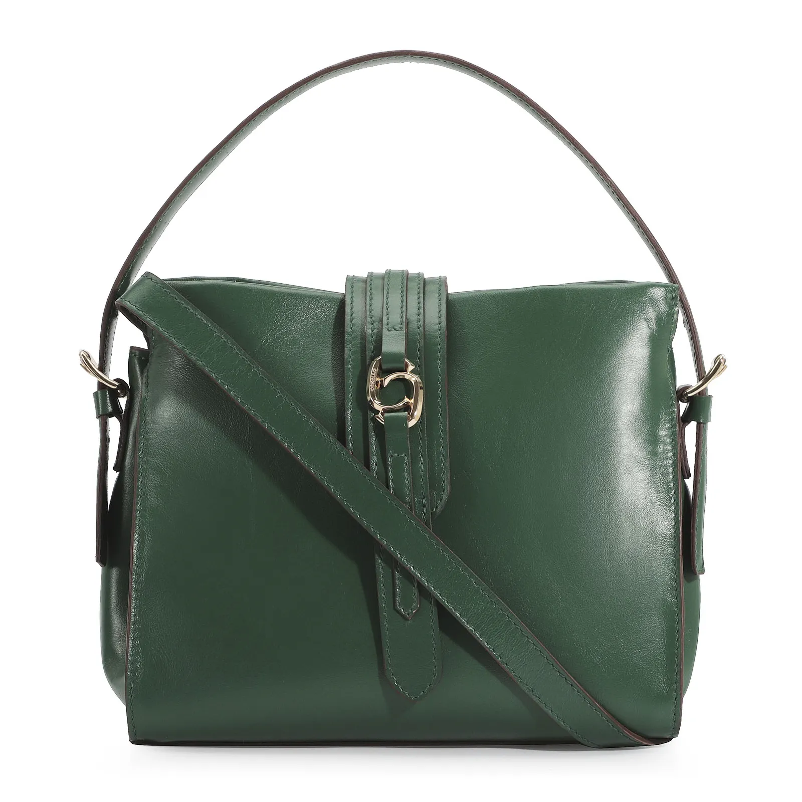 Bolsa De Mão Couro Verde