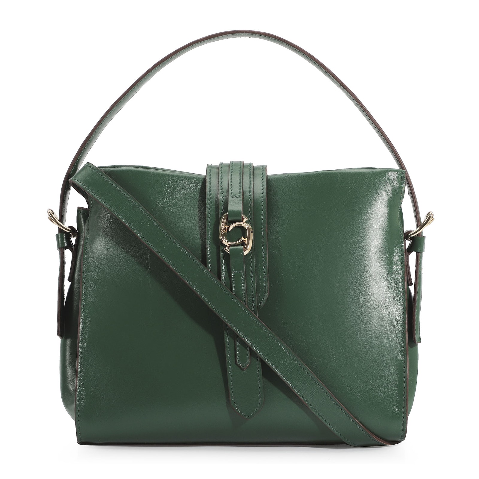 Bolsa De Mão Couro Verde