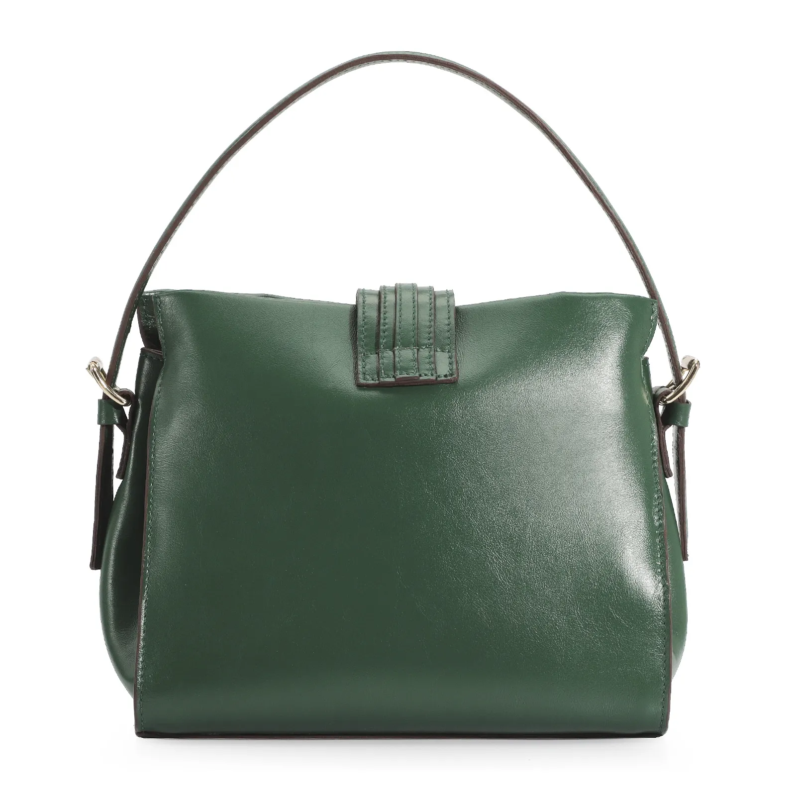 Bolsa De Mão Couro Verde