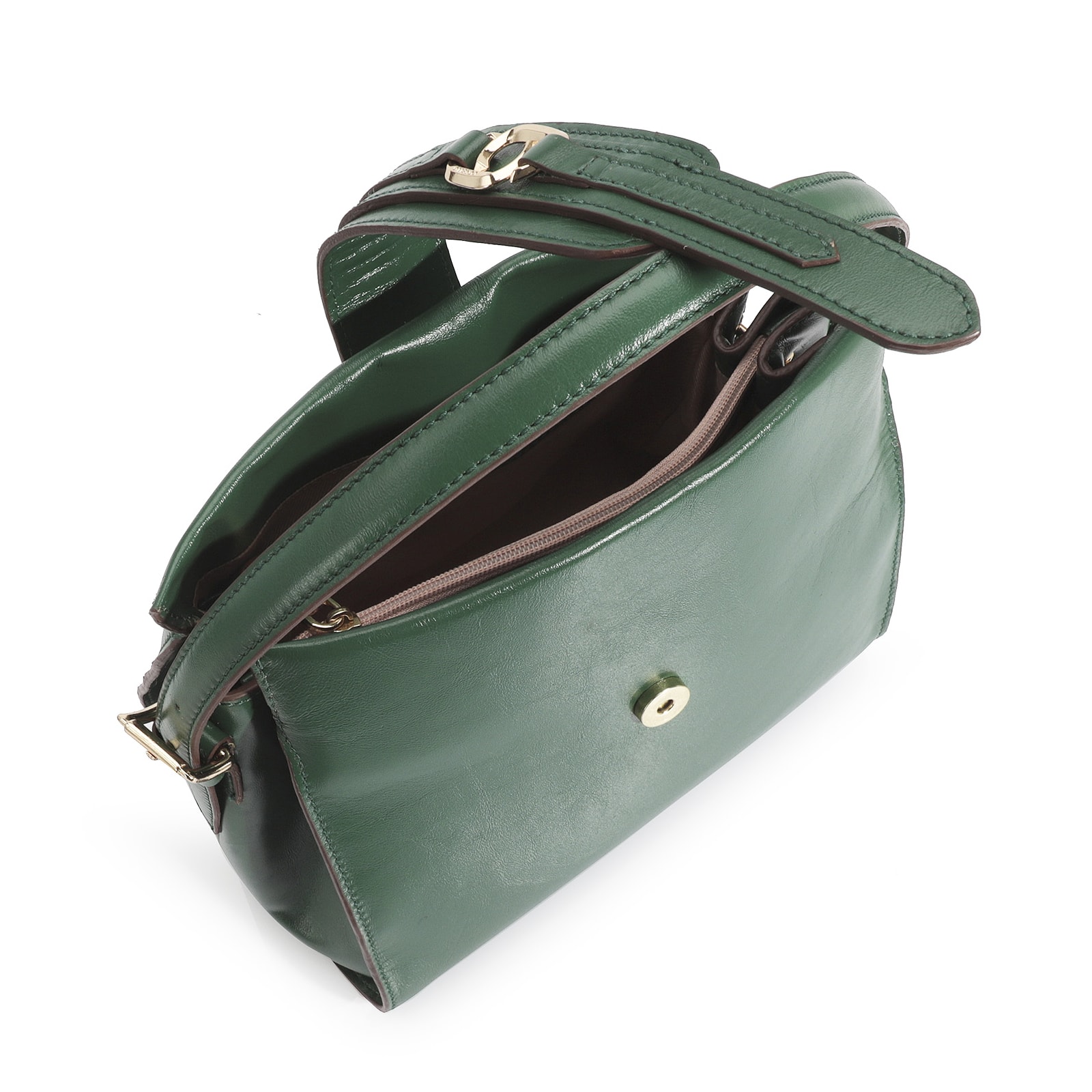 Bolsa De Mão Couro Verde
