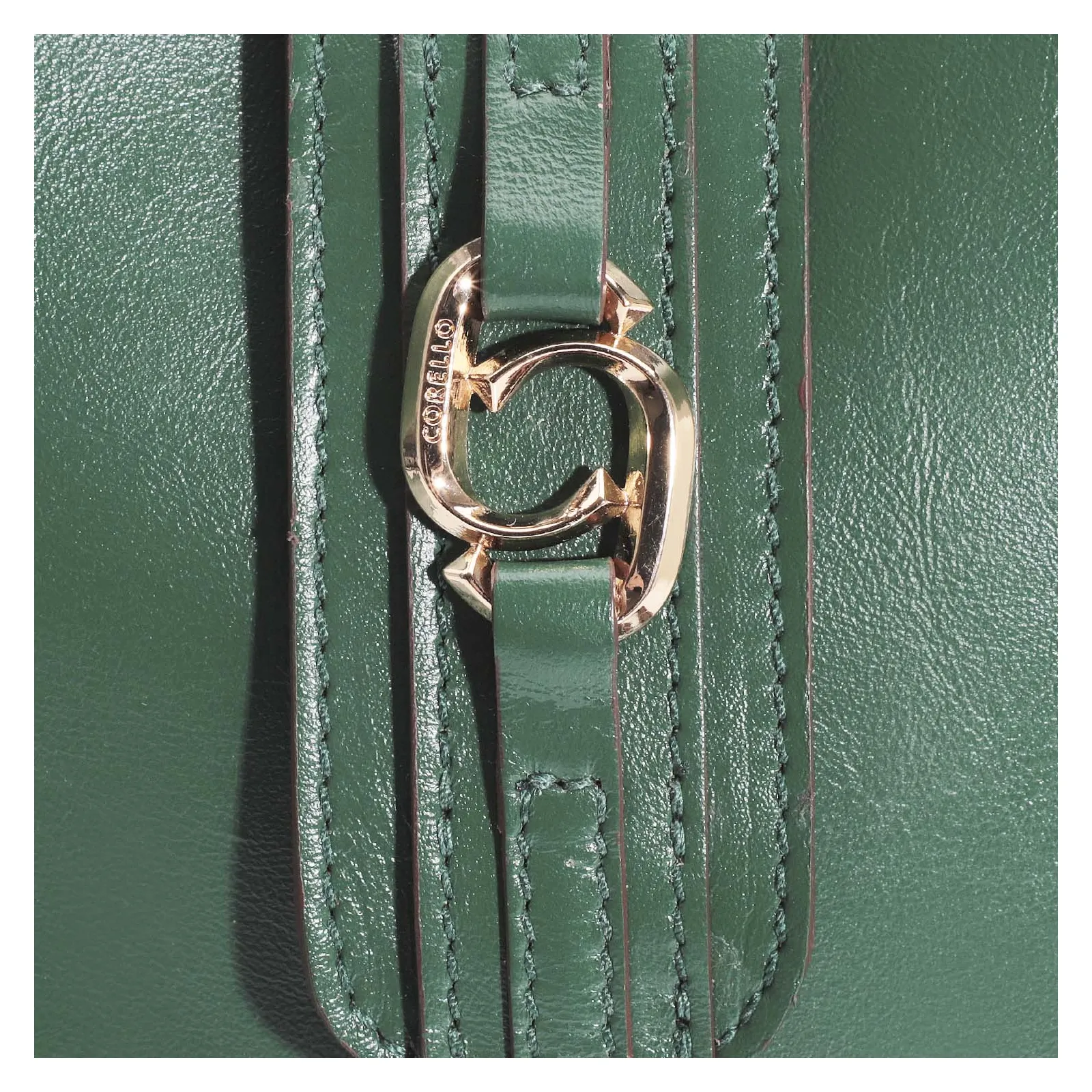 Bolsa De Mão Couro Verde