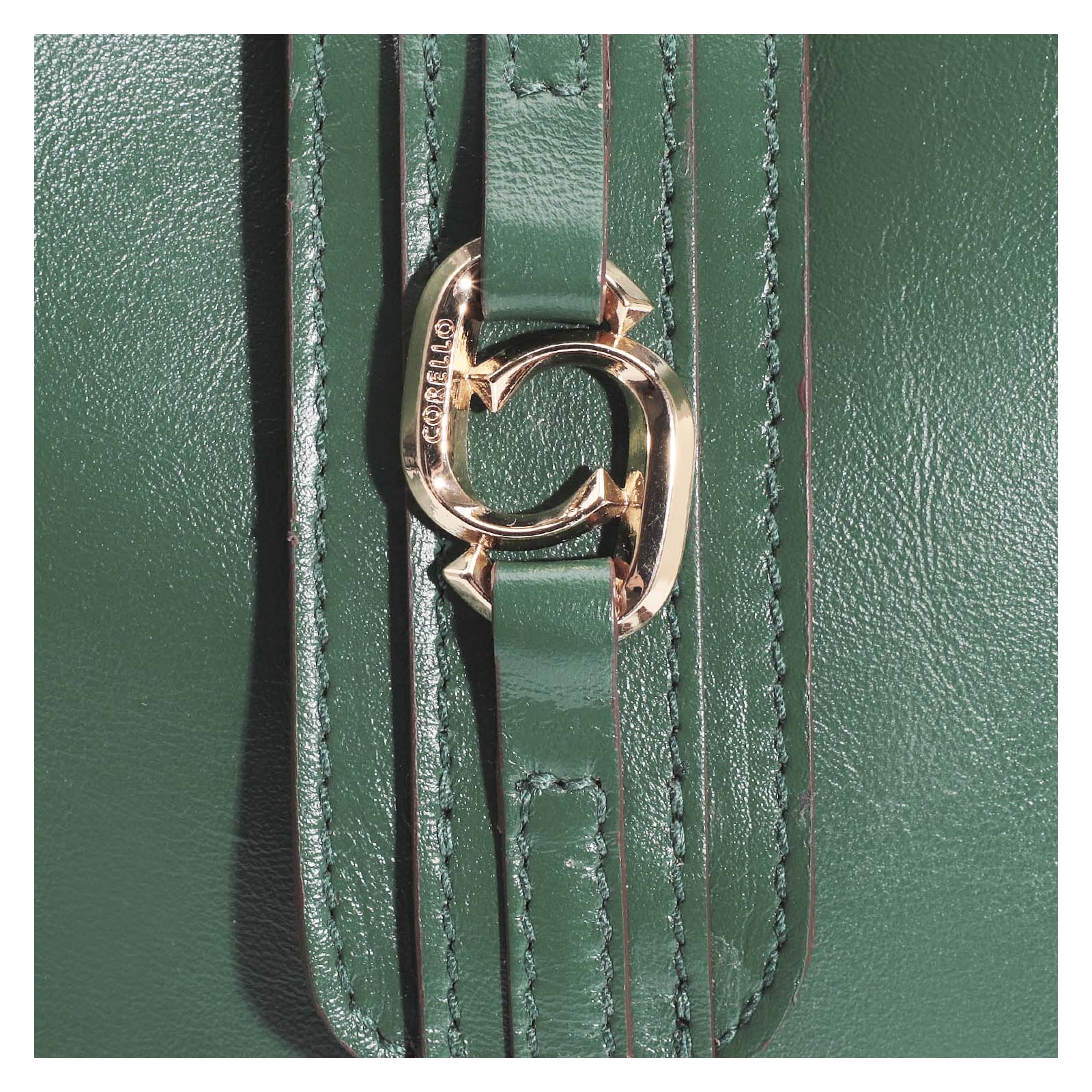 Bolsa De Mão Couro Verde