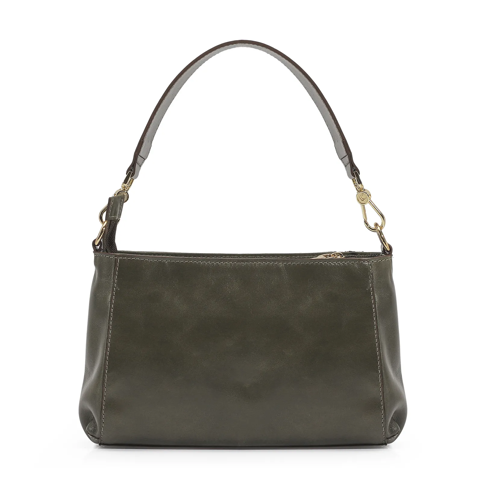 Bolsa De Mão Couro Verde