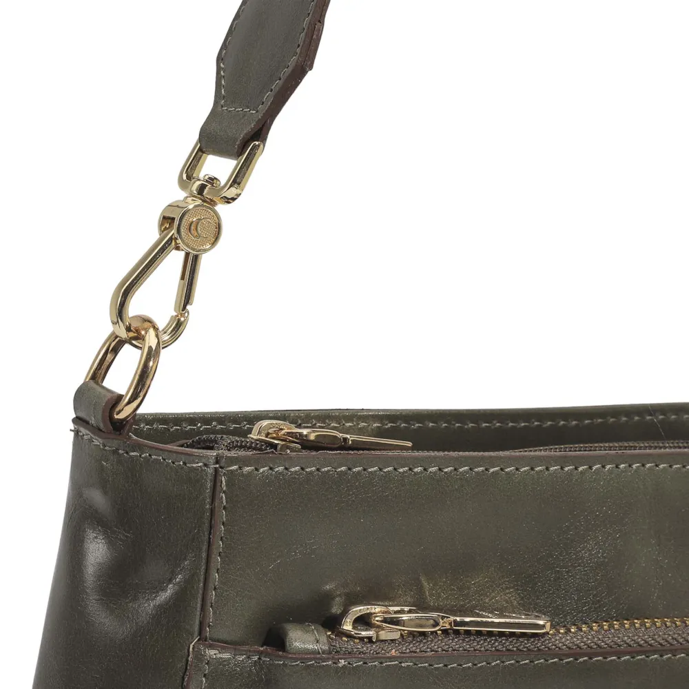Bolsa De Mão Couro Verde - imagem 5