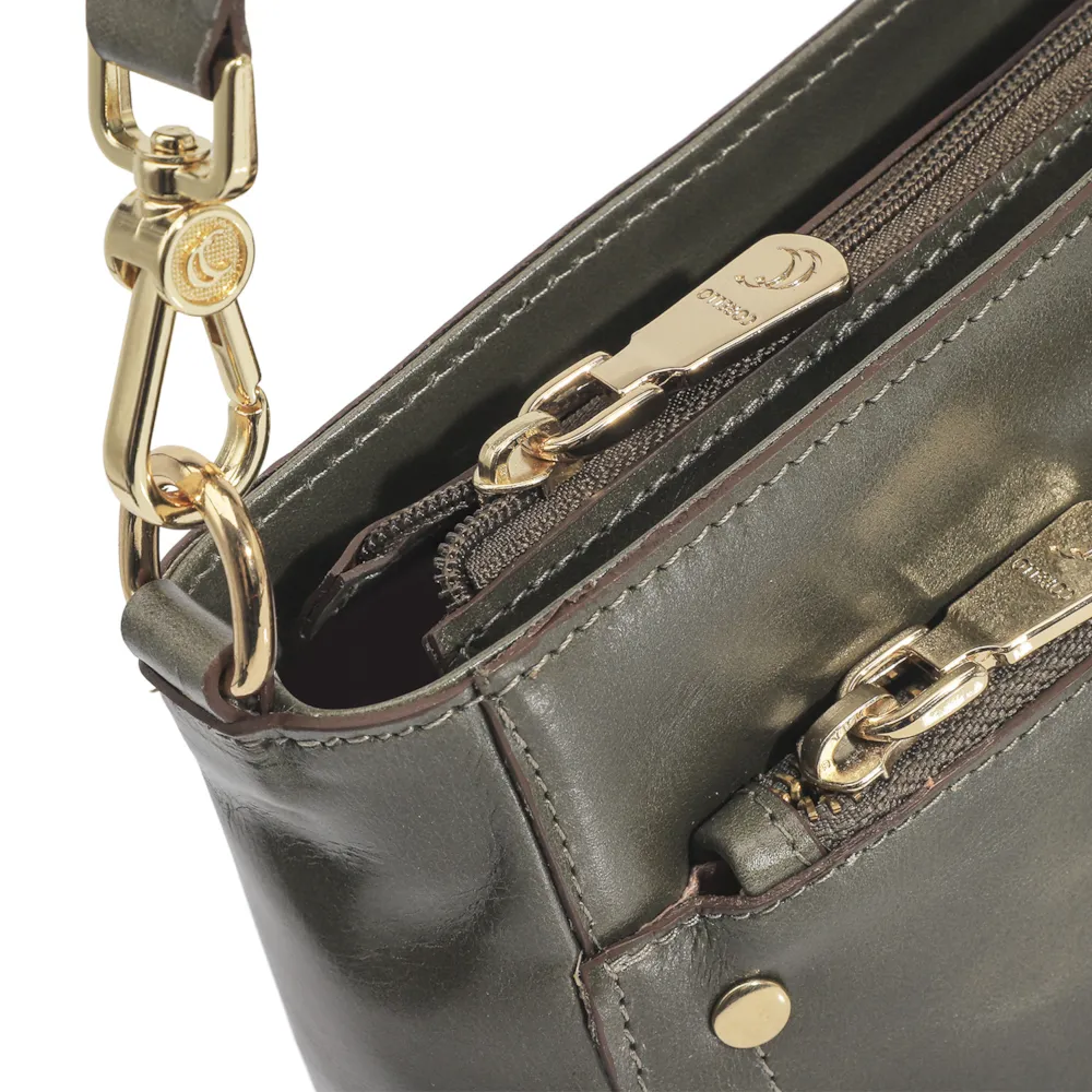 Bolsa De Mão Couro Verde - imagem 6