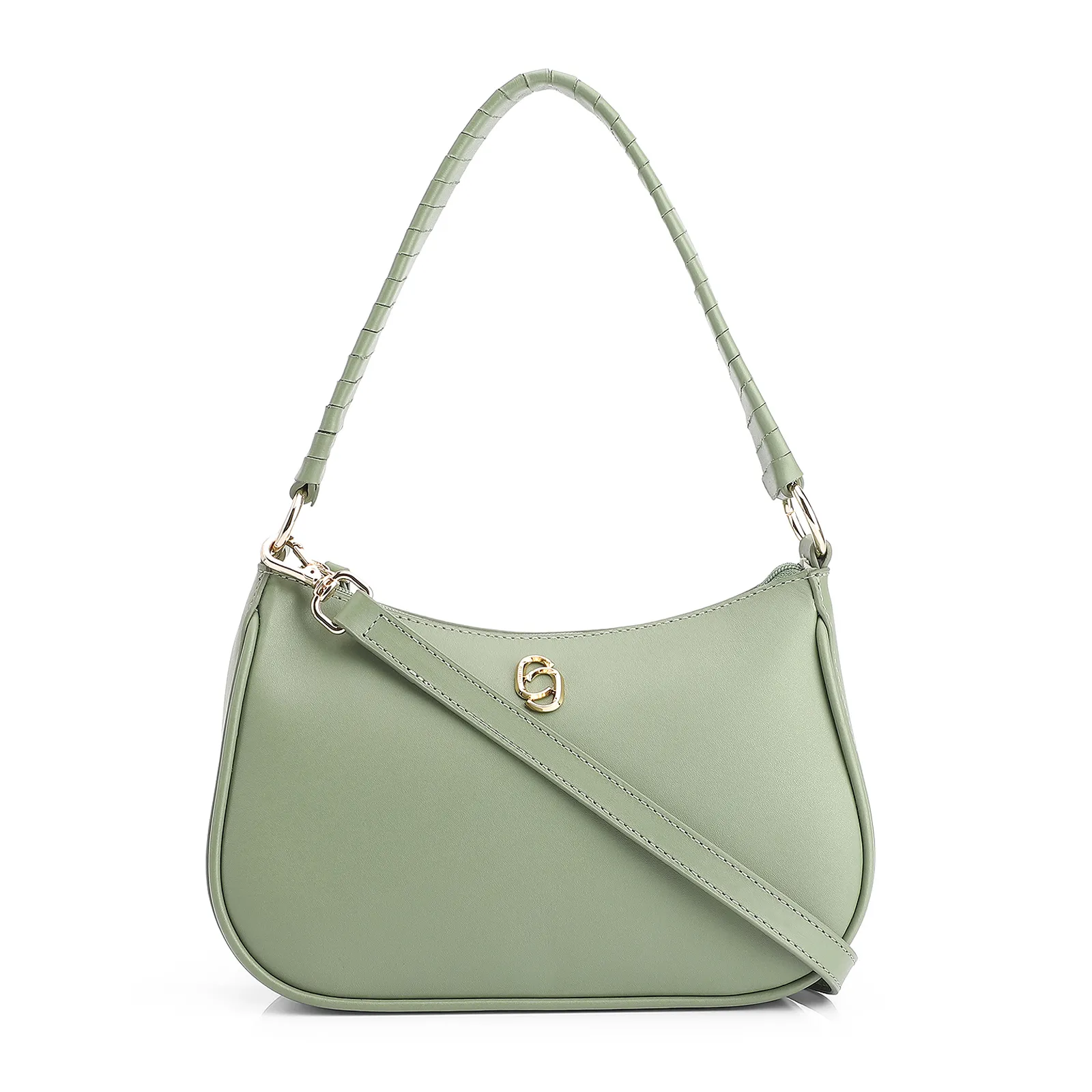 Bolsa De Mão Couro Verde