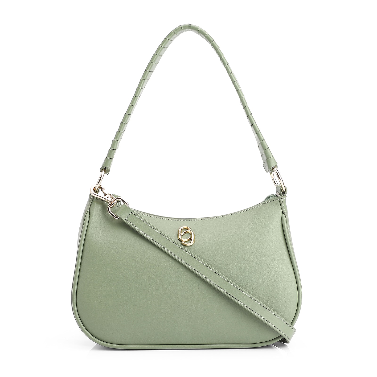 Bolsa De Mão Couro Verde