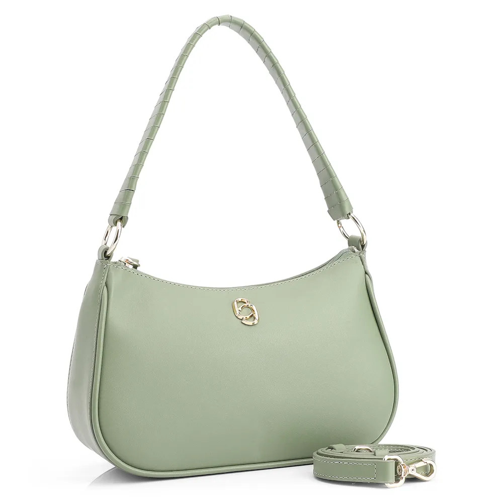 Bolsa De Mão Couro Verde - imagem 2