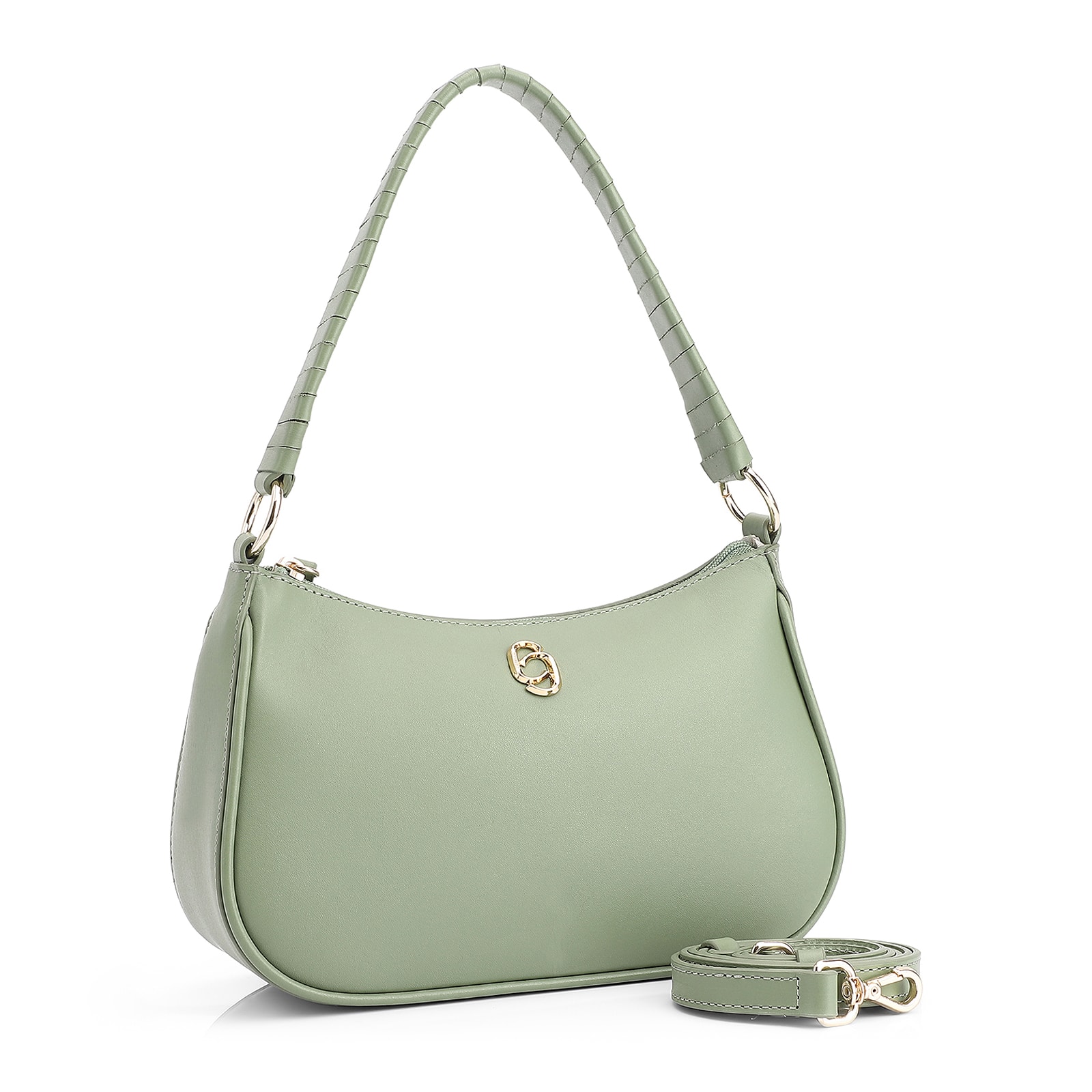 Bolsa De Mão Couro Verde