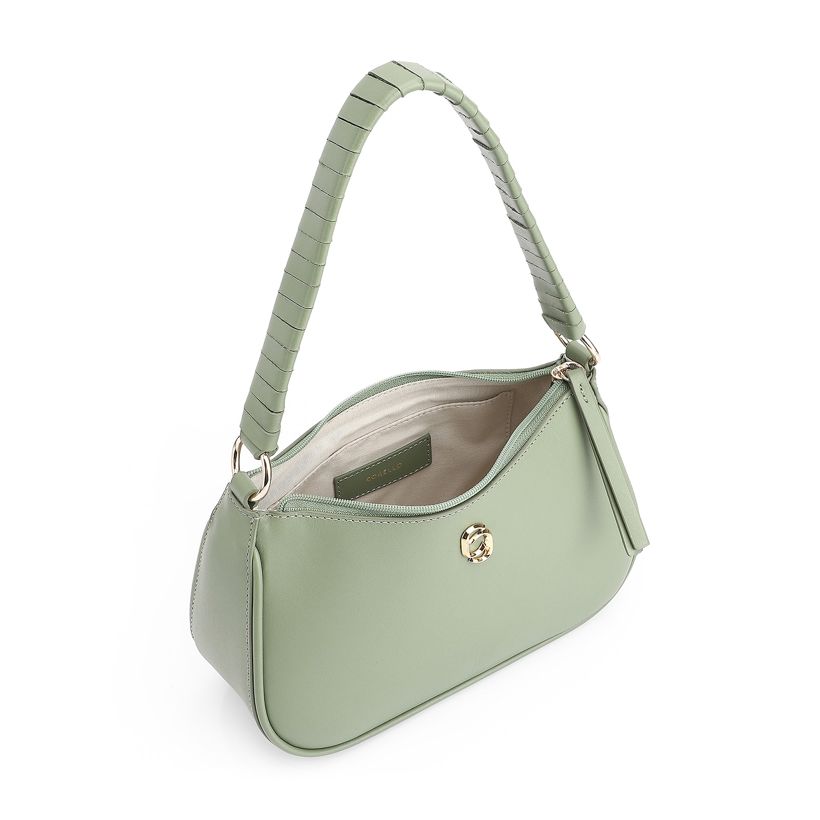 Bolsa De Mão Couro Verde
