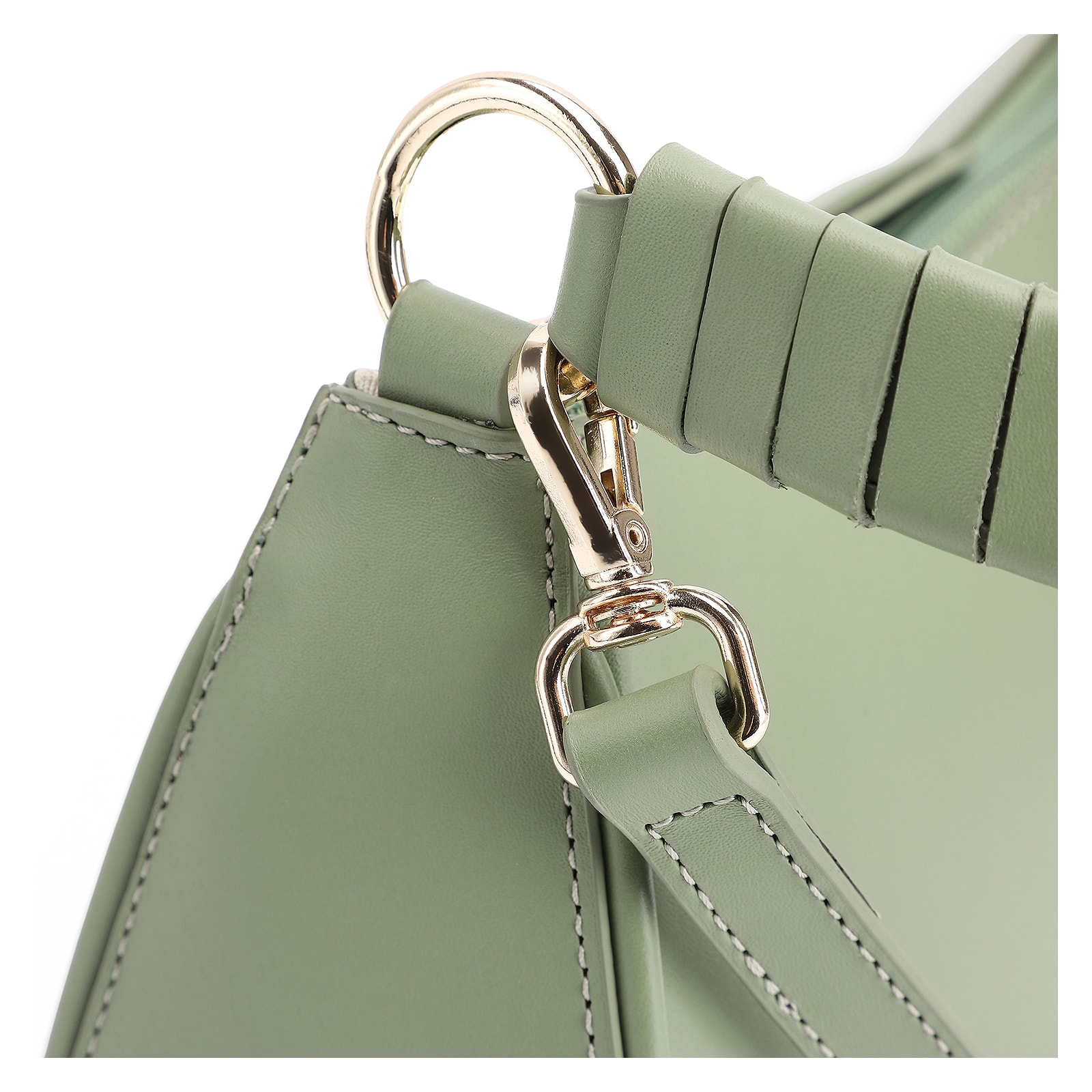 Bolsa De Mão Couro Verde