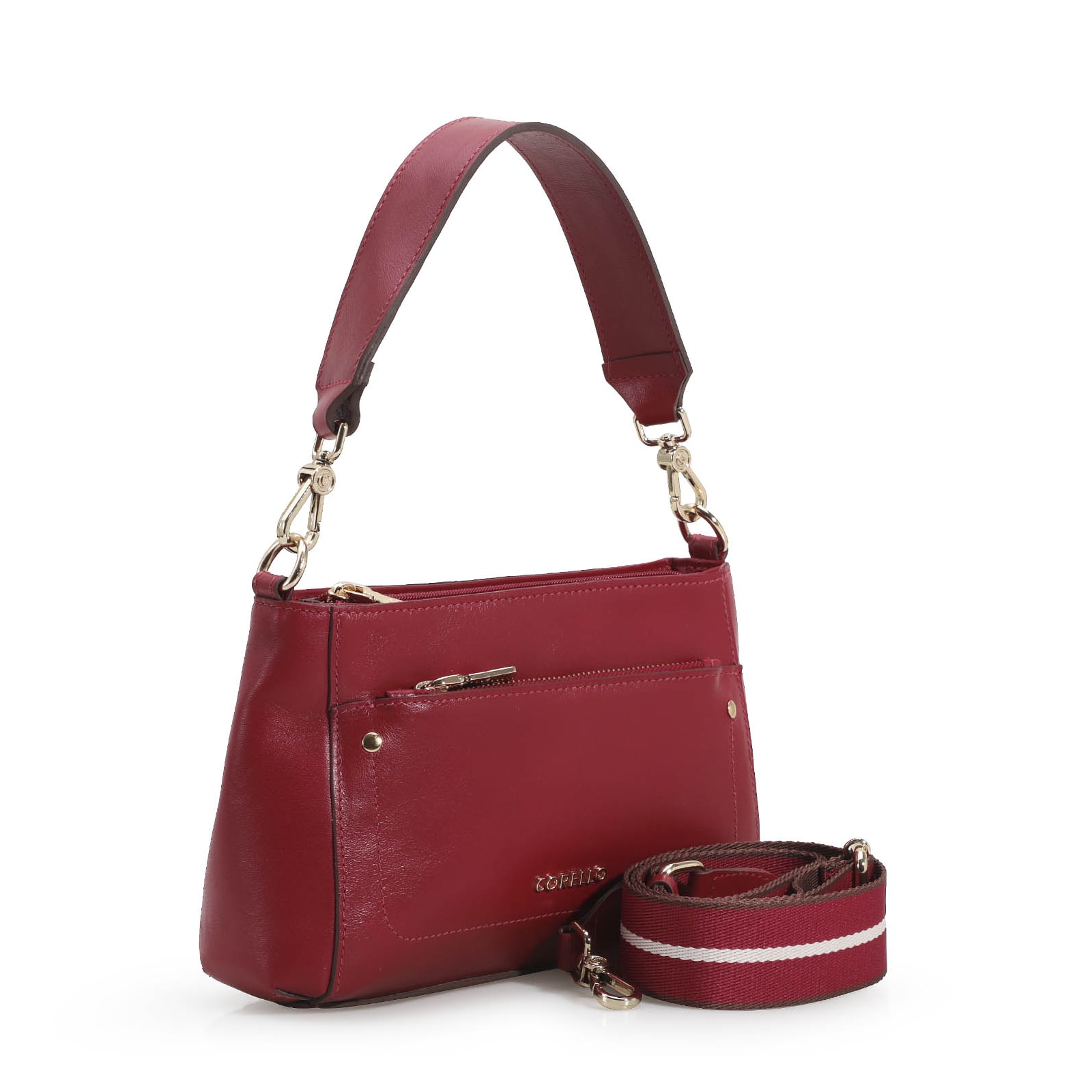 Bolsa De Mão Couro Vermelho