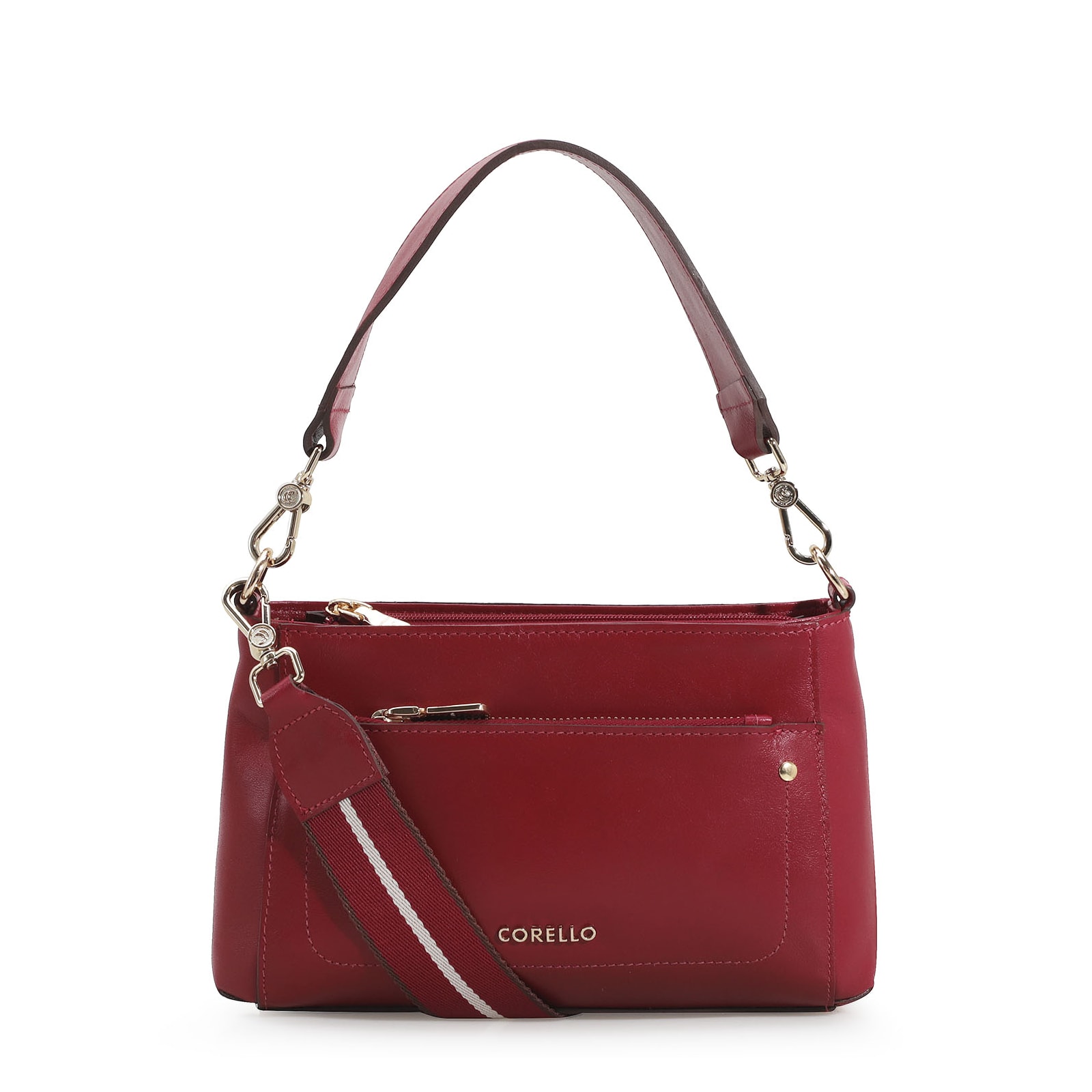 Bolsa De Mão Couro Vermelho