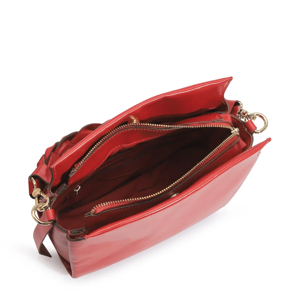 Bolsa De Mão Couro Vermelho - imagem 4