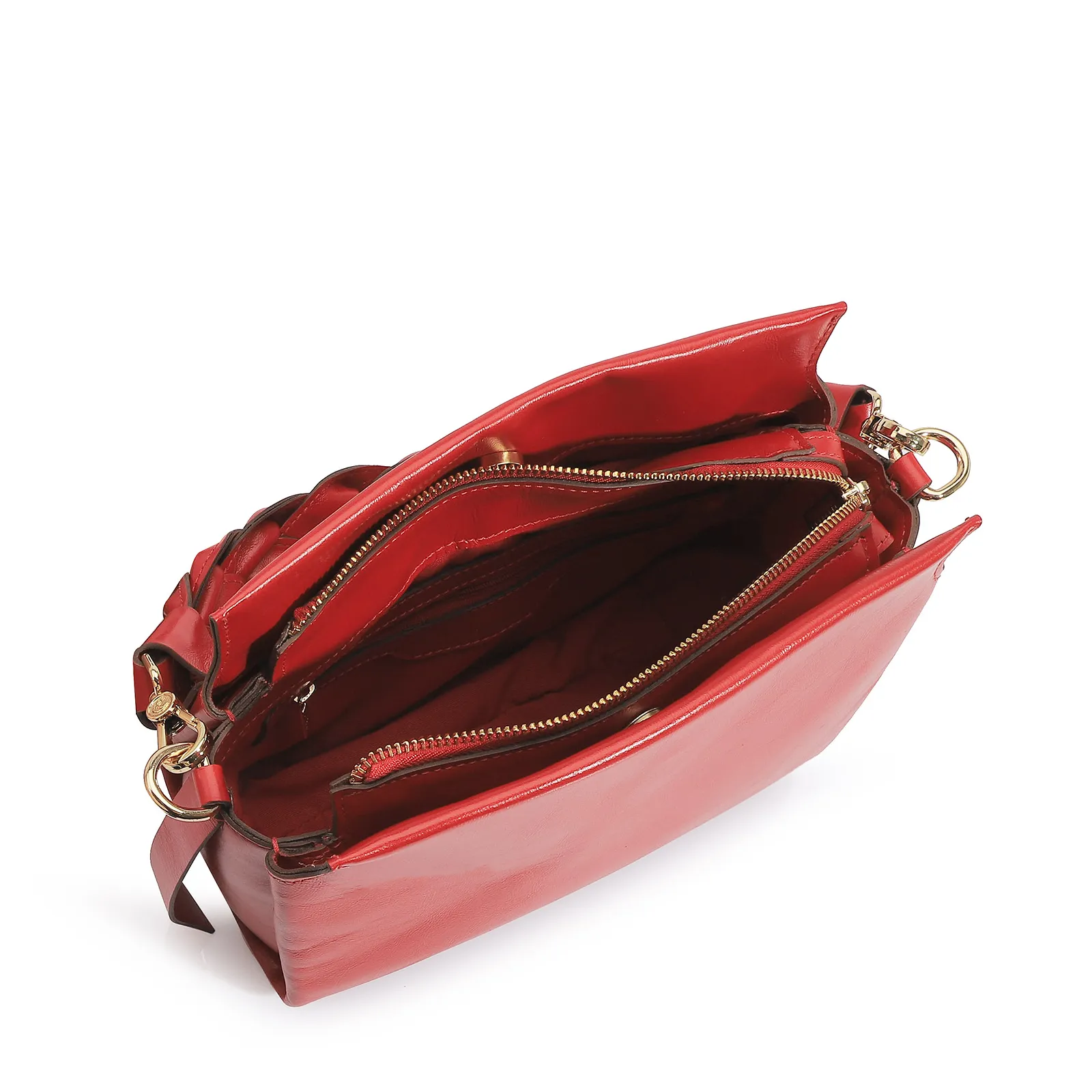 Bolsa De Mão Couro Vermelho