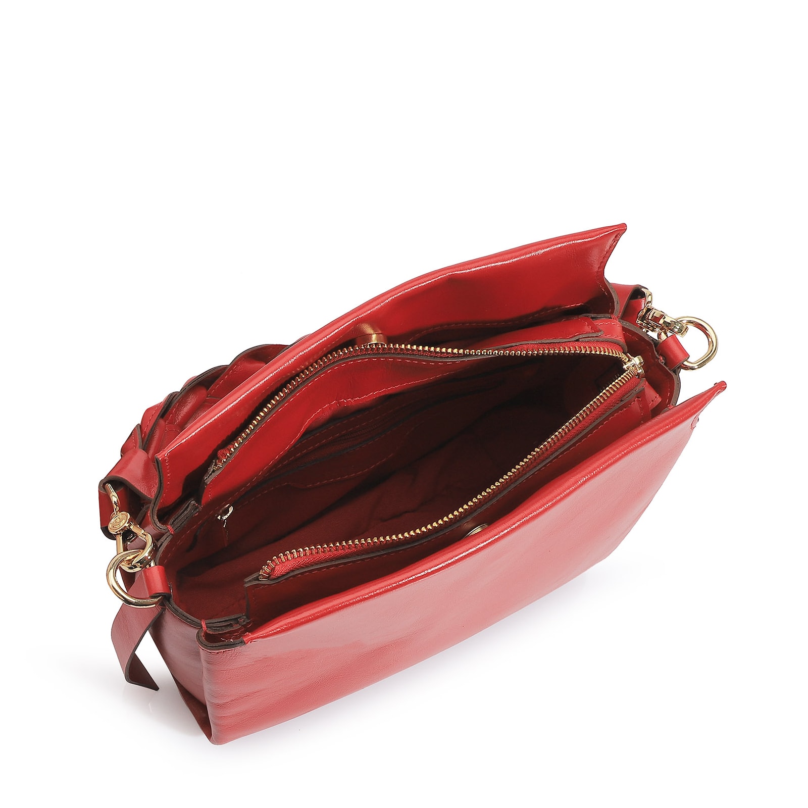 Bolsa De Mão Couro Vermelho