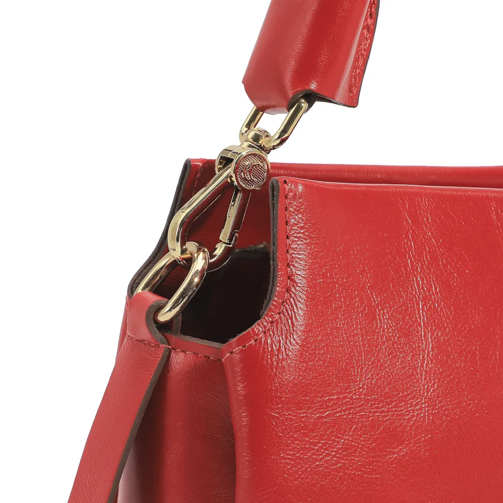 Bolsa De Mão Couro Vermelho - imagem 5