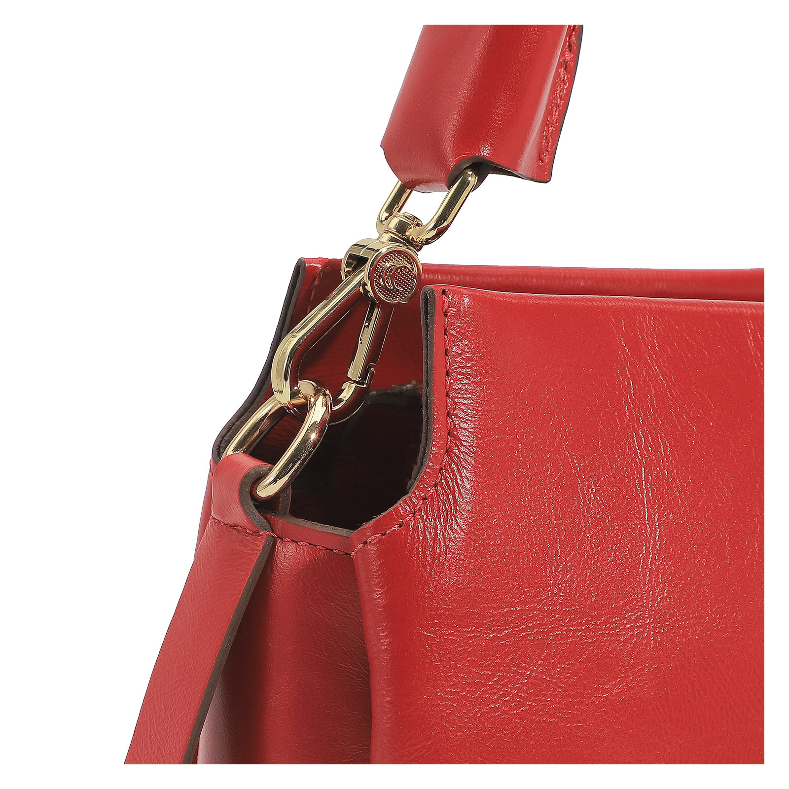 Bolsa De Mão Couro Vermelho