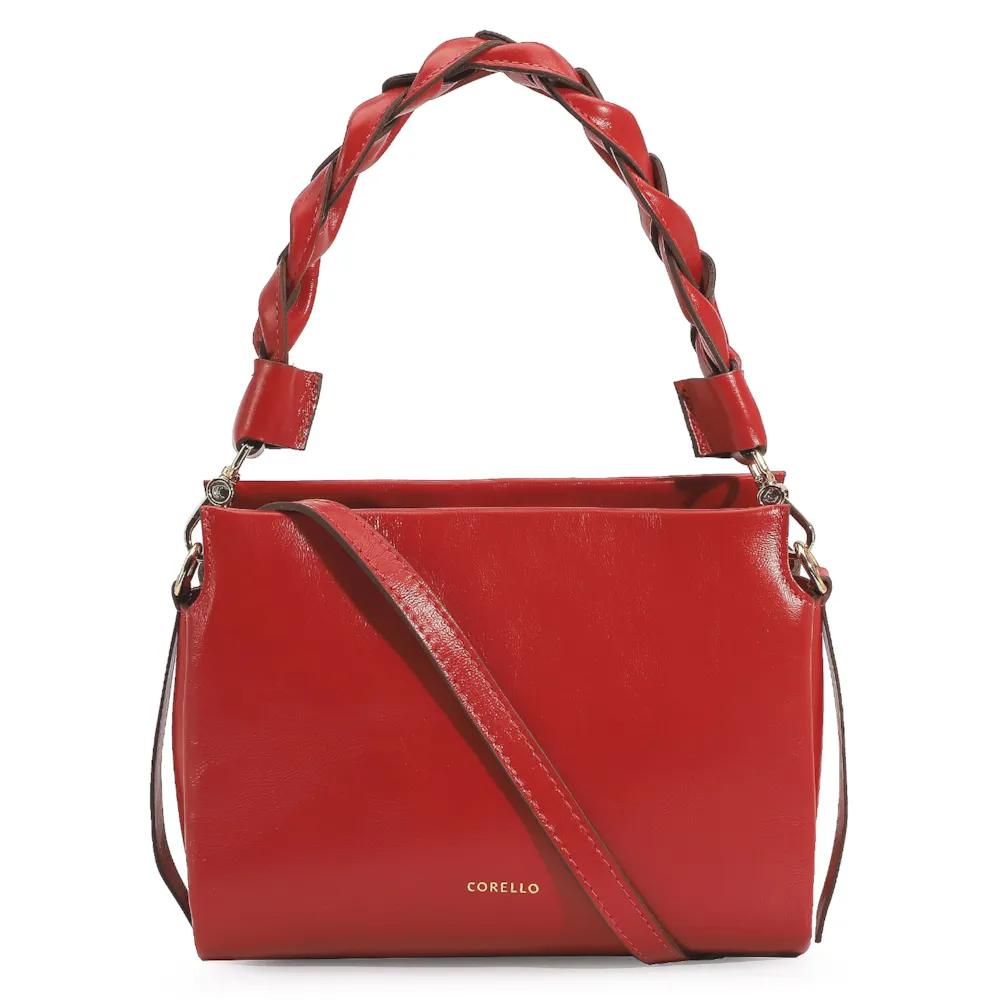 Bolsa De Mão Couro Vermelho