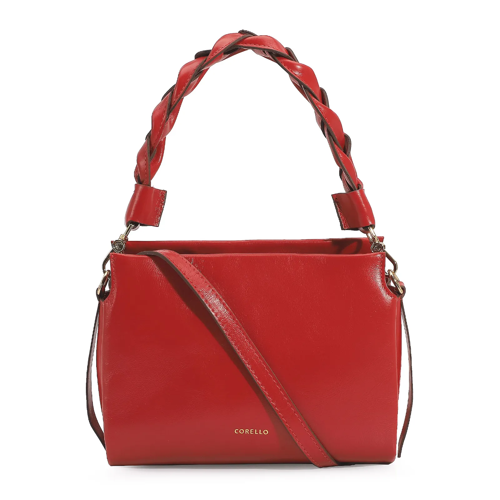 Bolsa De Mão Couro Vermelho