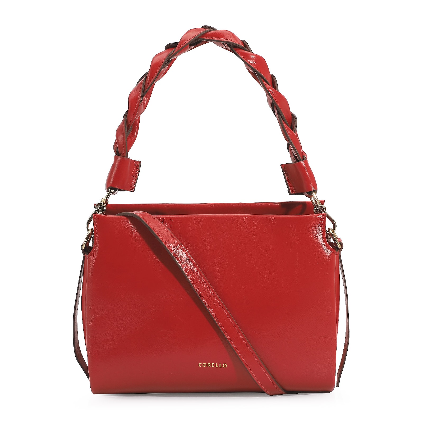 Bolsa De Mão Couro Vermelho