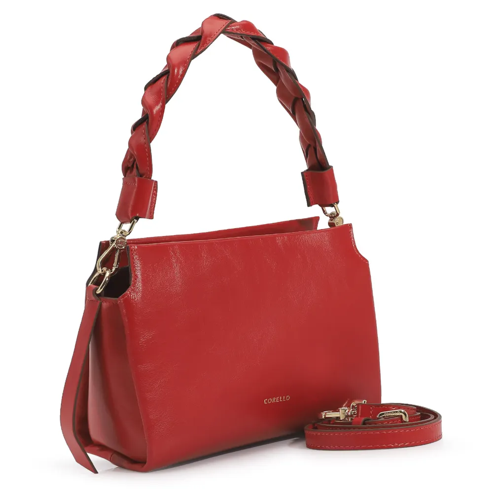Bolsa De Mão Couro Vermelho - imagem 2
