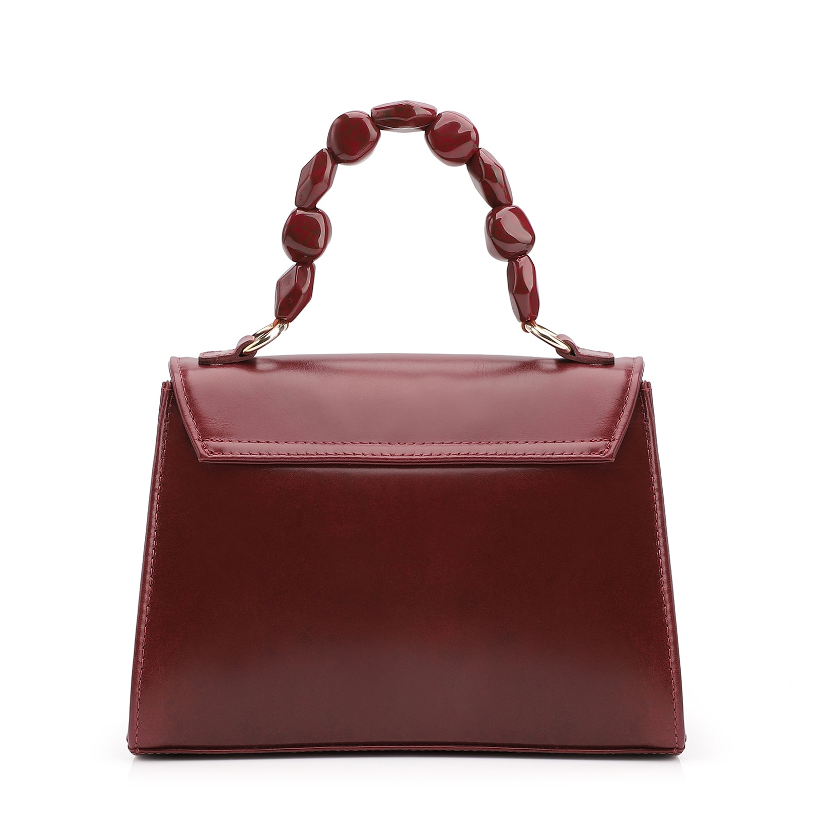 Bolsa De Mão Couro Vinho