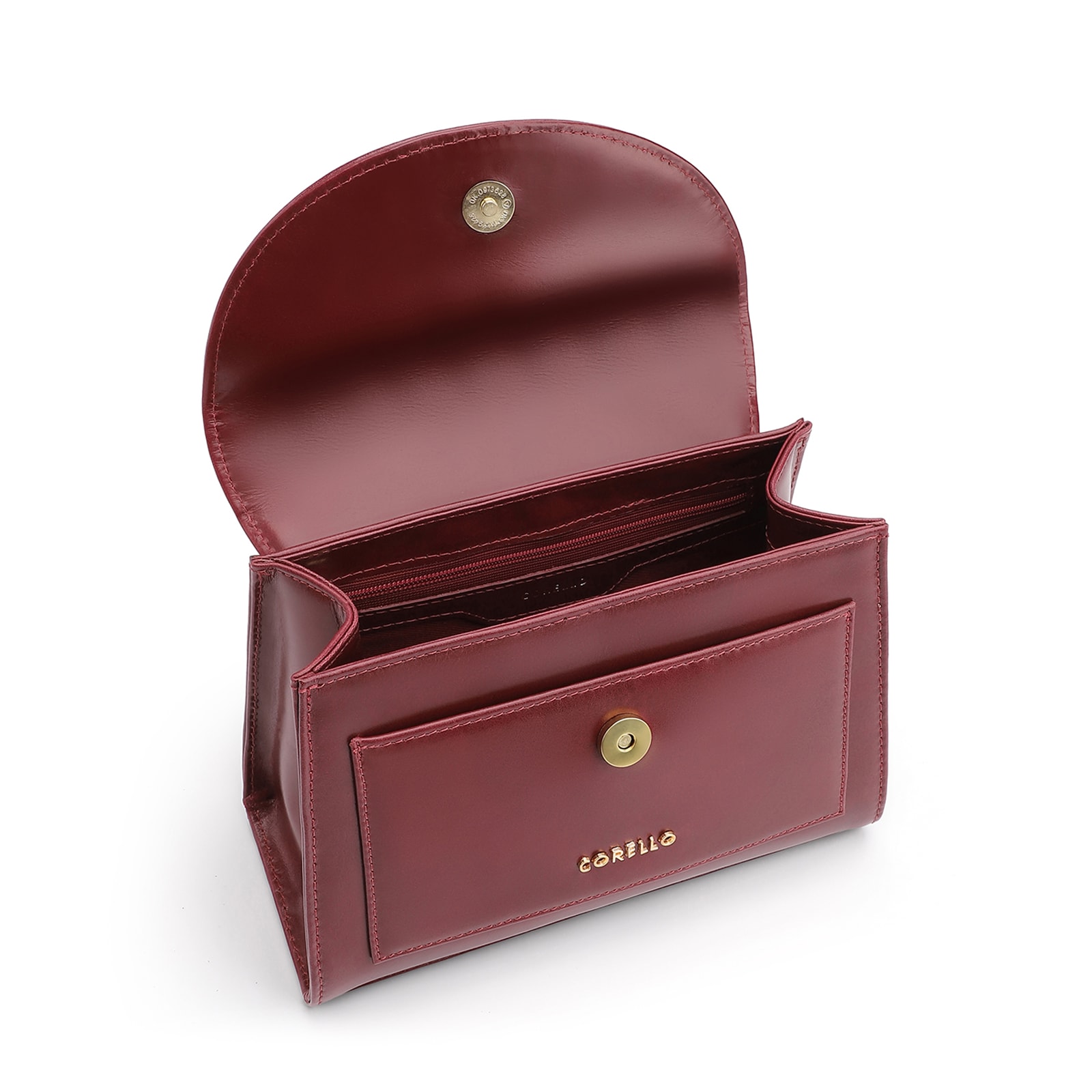 Bolsa De Mão Couro Vinho