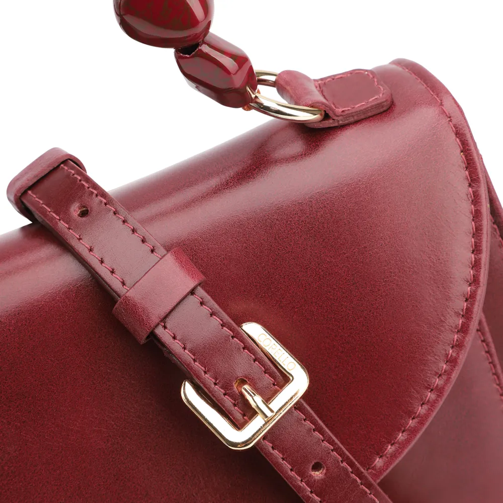 Bolsa De Mão Couro Vinho - imagem 6
