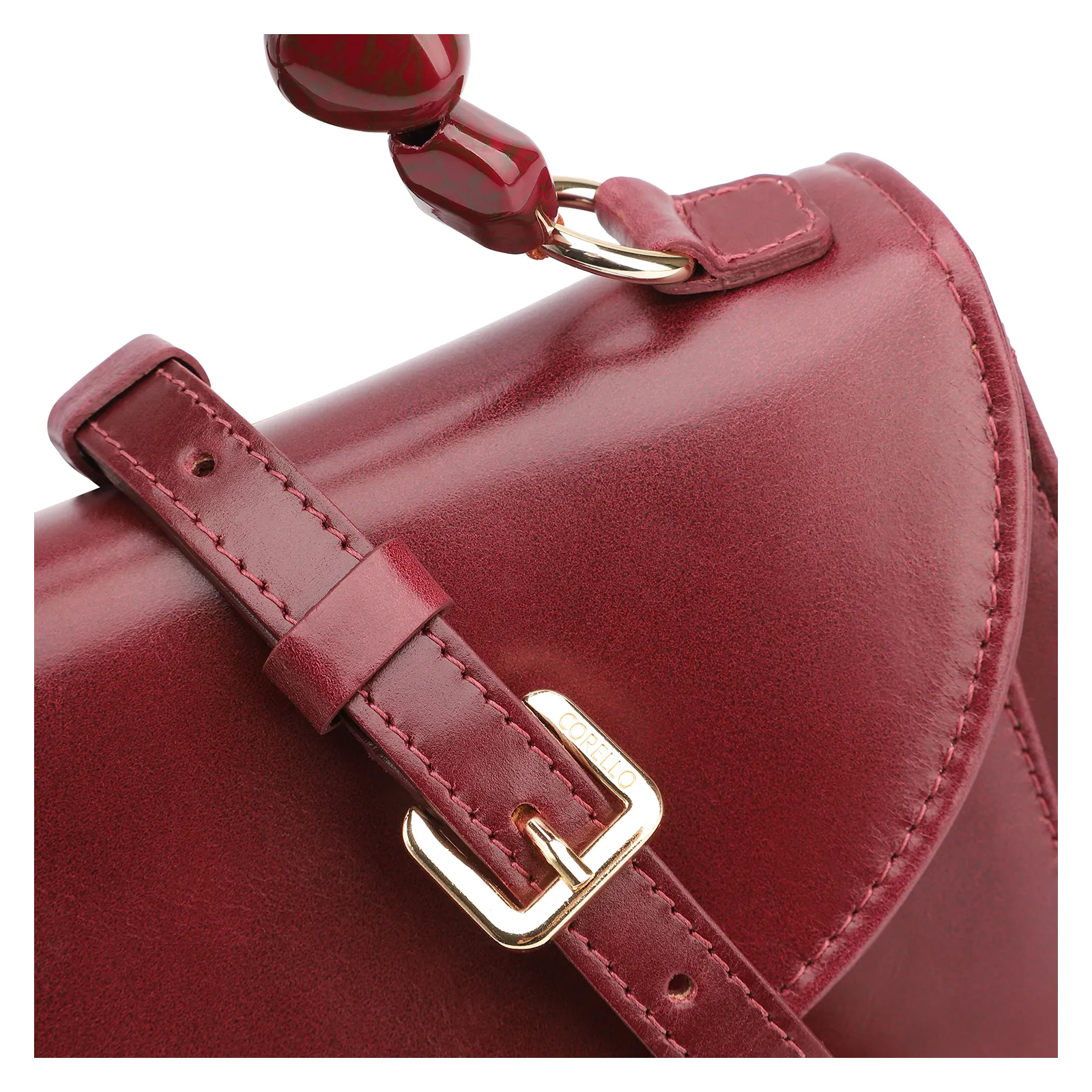 Bolsa De Mão Couro Vinho
