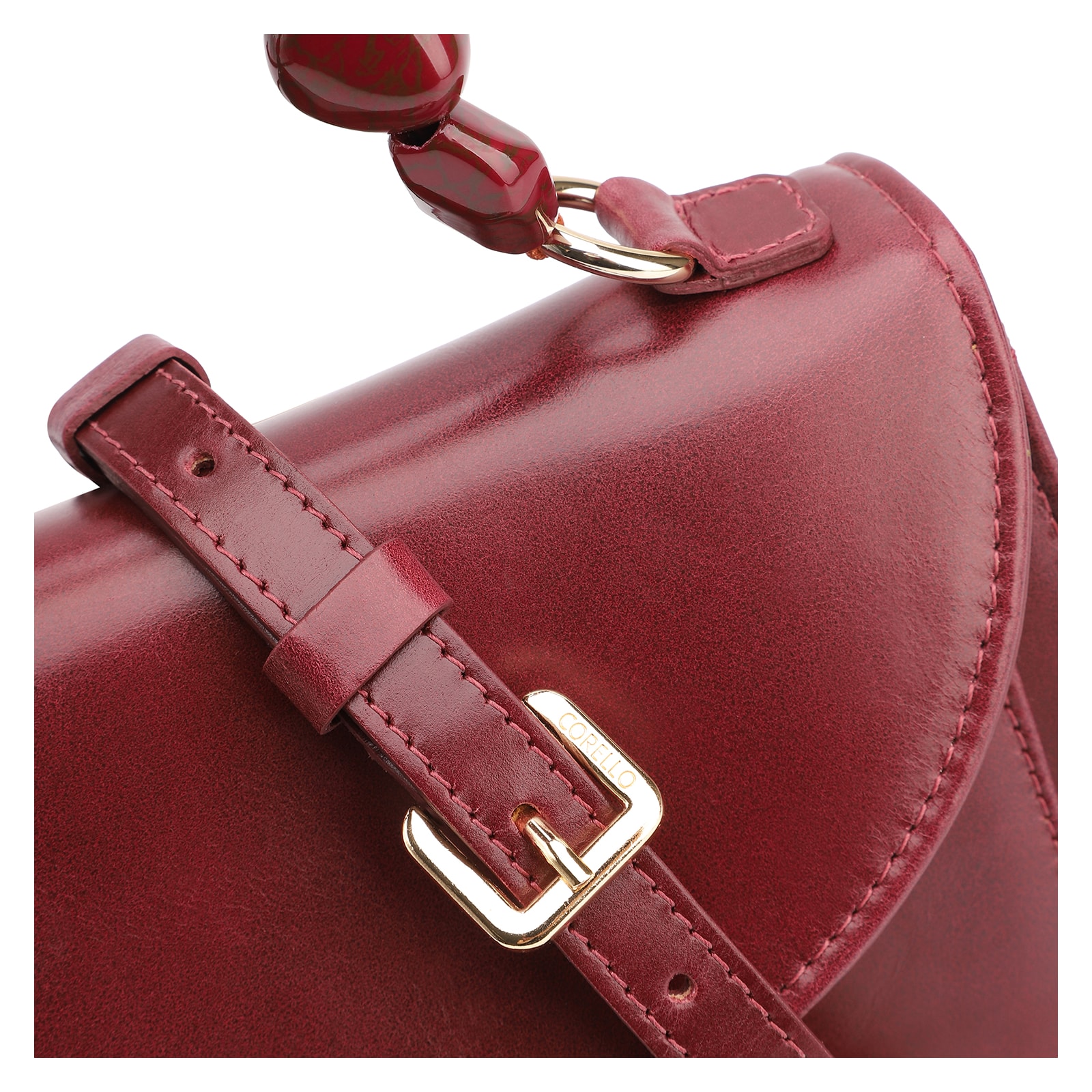 Bolsa De Mão Couro Vinho