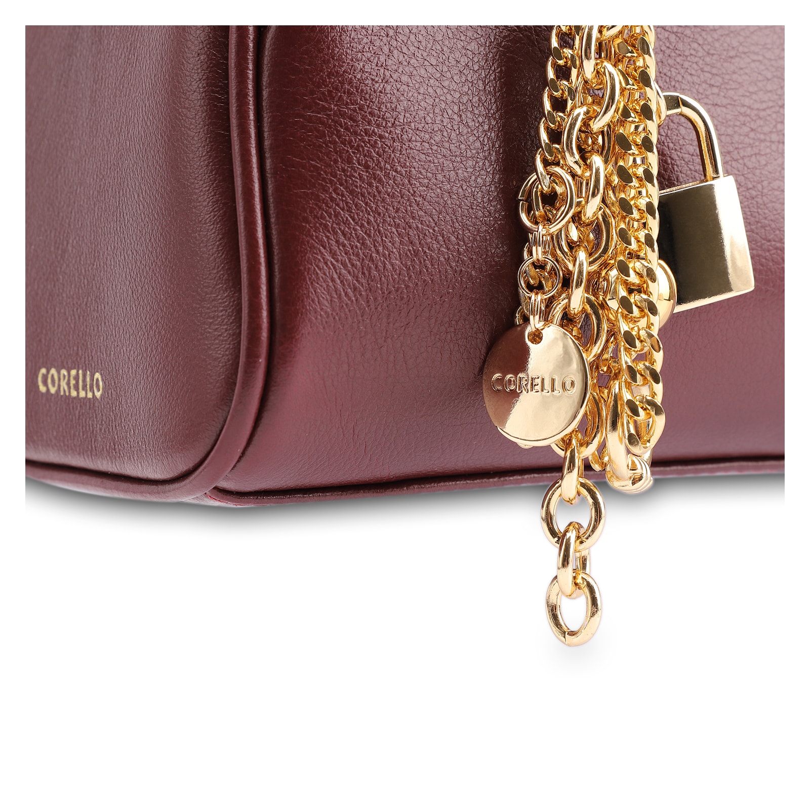 Bolsa De Mão Couro Vinho
