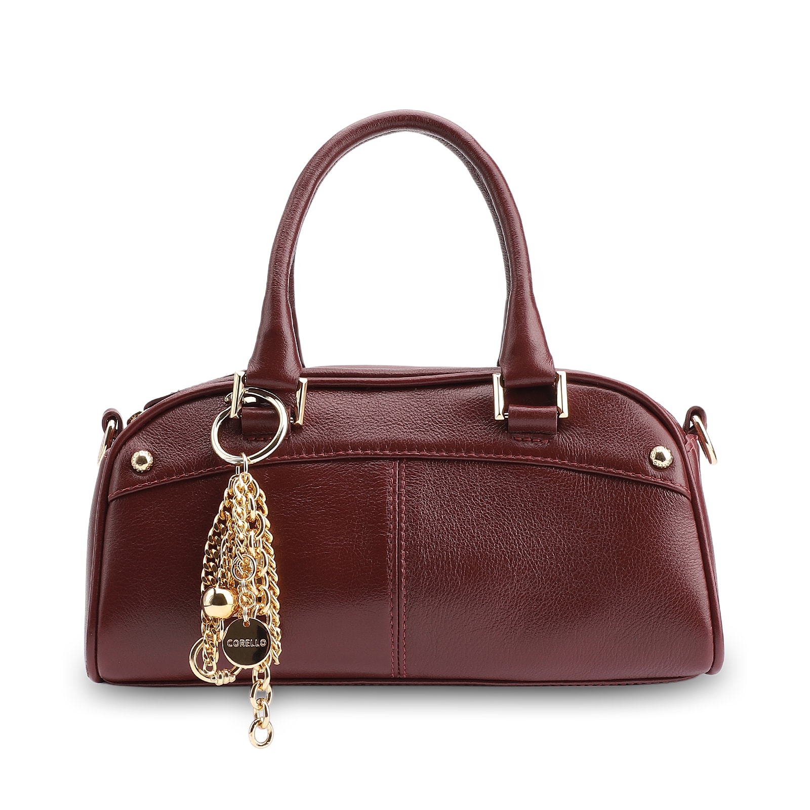 Bolsa De Mão Couro Vinho